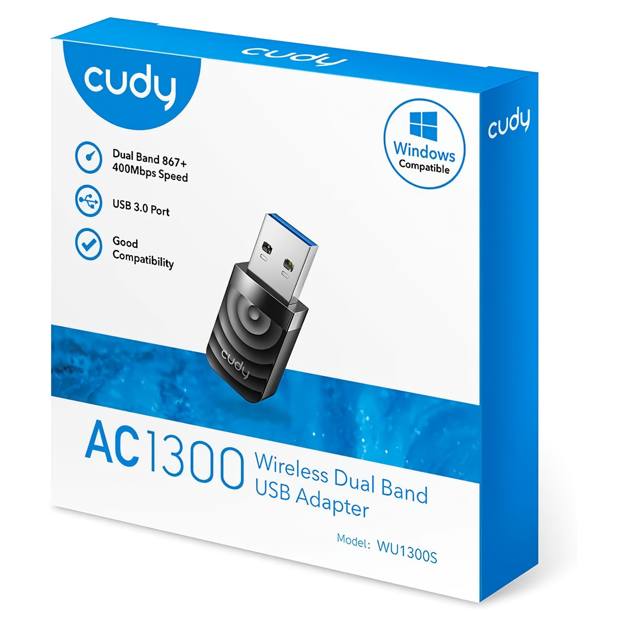 Cudy WU1300S 5 GHz 867 Mbps, 2.4 GHz 400 Mbps Wi-Fi USB 3.0 Mini Adaptör (AC1300 Serisi)