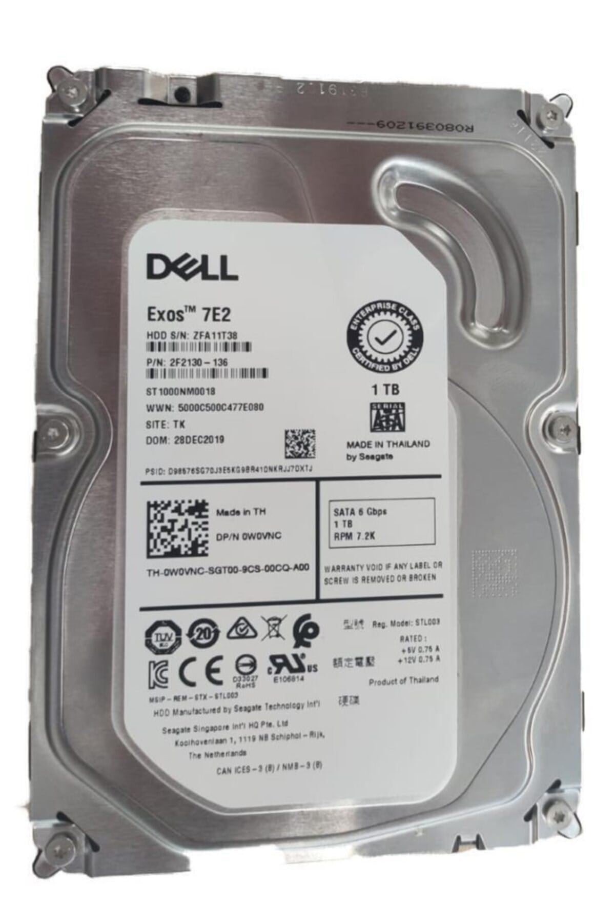 Dell 1tb 7.2k 6gbps Sata 3.5 Hdd 512n (st1000nm0018)