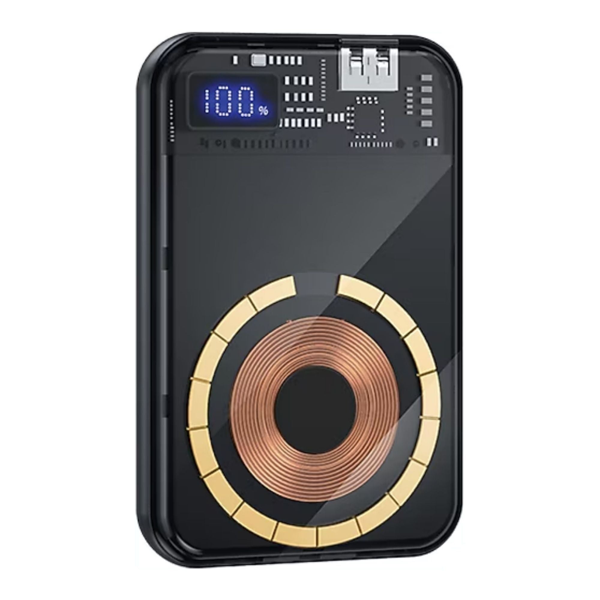 Dexim S5 10.000mAh, Şeffaf Magsafe Dijital Göstergeli Powerbank