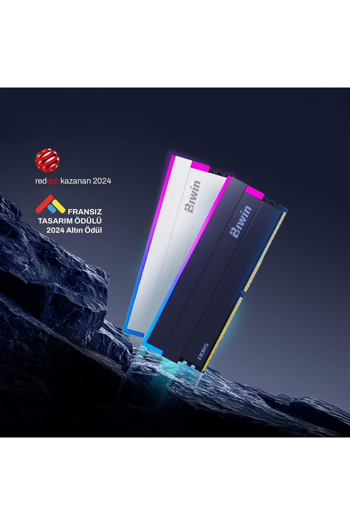 DW100-CW002 32GB DDR5 6400MHz 2x16GB RGB Masaüstü Ram - Beyaz