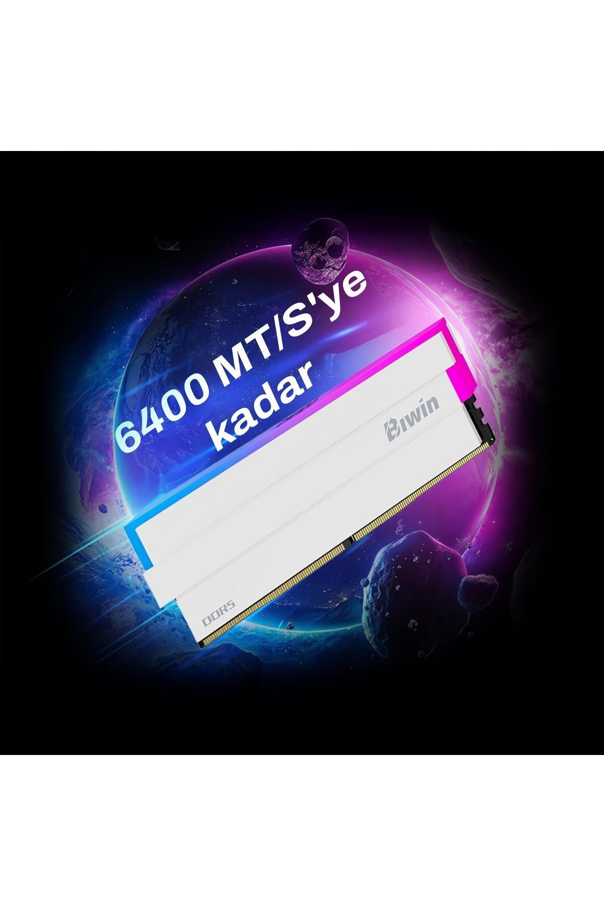 DW100-CW002 32GB DDR5 6400MHz 2x16GB RGB Masaüstü Ram - Beyaz