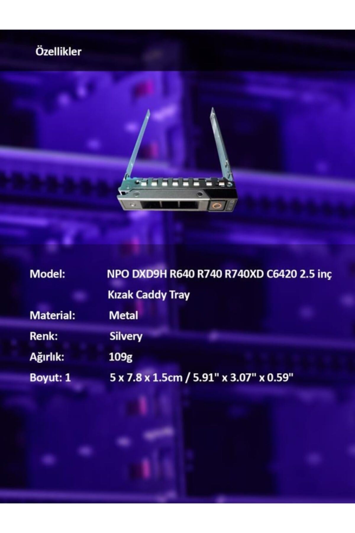 Dxd9h Dell Uyumlu 2.5 Disk Kızağı (r640 R740 R740xd R940)
