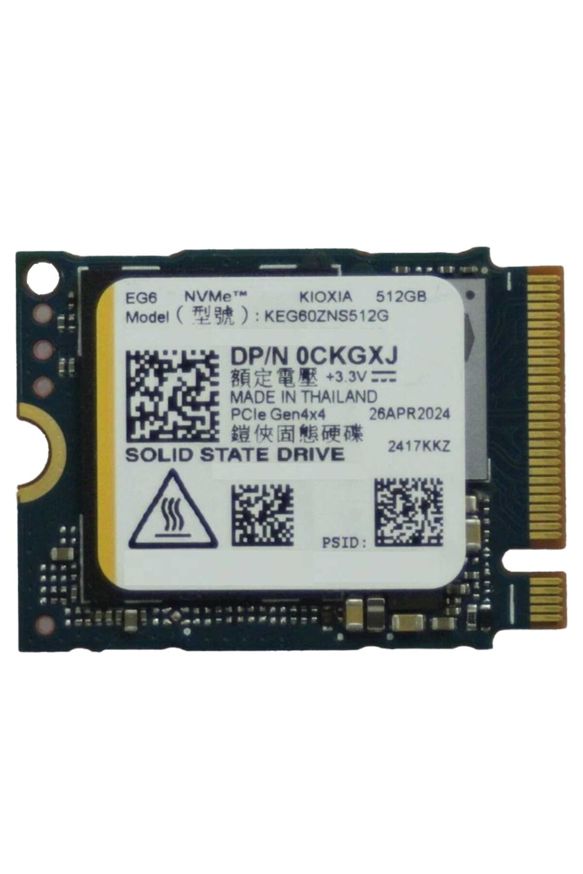 EG6 512GB 4100/2600MB/s Gen4x4 M.2 22x30 SSD