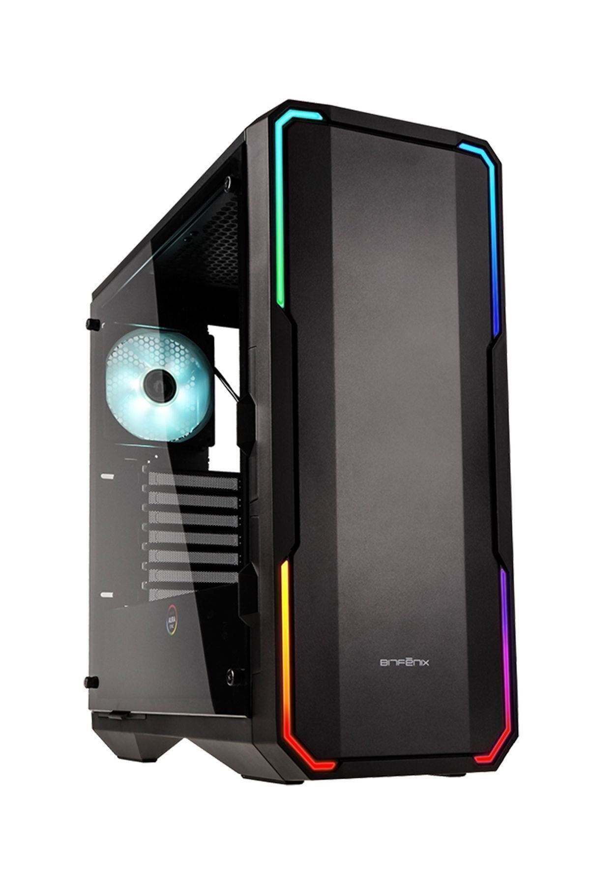 Enso 2*120mm Fan Siyah 2*usb 3.0 Tempered Glass Oyuncu Kasası