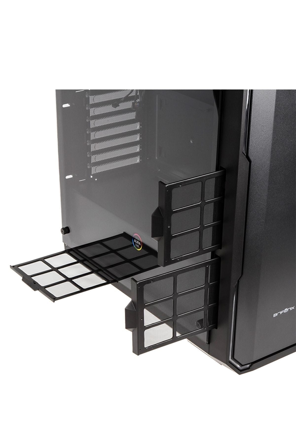 Enso 2*120mm Fan Siyah 2*usb 3.0 Tempered Glass Oyuncu Kasası