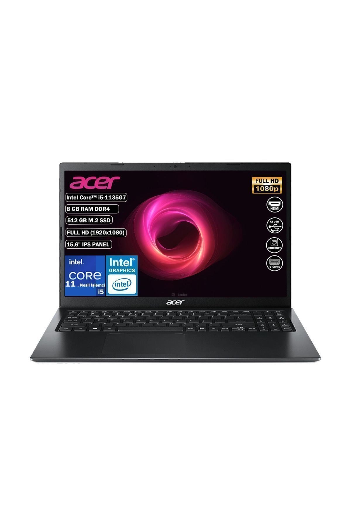 Extensa Ex215-54 Intel Core I5 1135g7 8 Gb 512 Gb Ssd Freedos 15.6