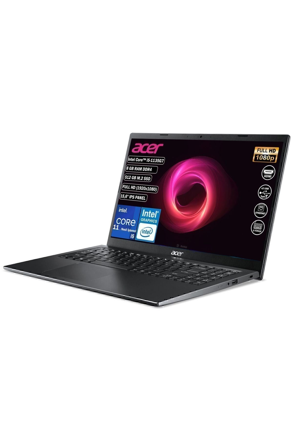 Extensa Ex215-54 Intel Core I5 1135g7 8 Gb 512 Gb Ssd Freedos 15.6
