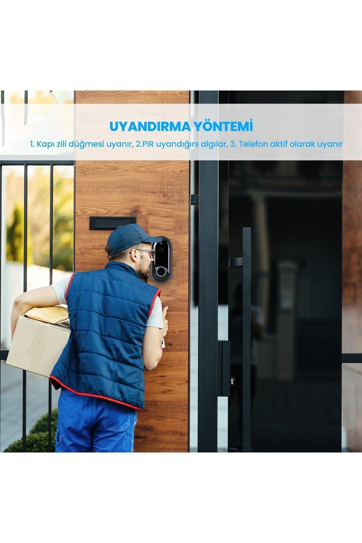Fa01 1080p Fullhd,wifi Tuya Destekli Karltı Door Bell Kameralı Akıllı Kapı Zili(kamera+zil)