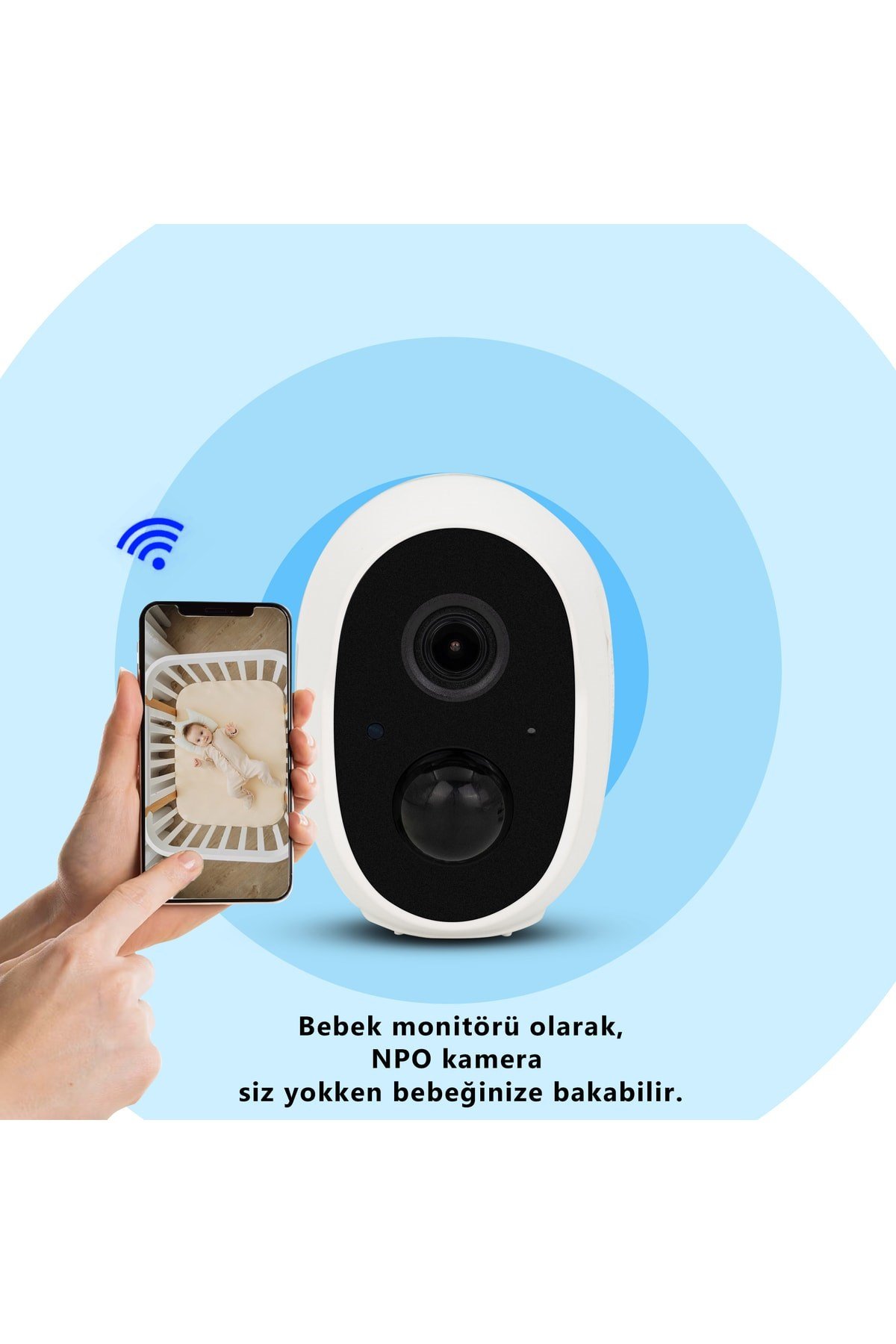 Fa02 1080p Fullhd130° Geniş Açılı Lens,pır Sensör,su Geçirmez,çift Yönlü Ses,cloud App Ip Kamera
