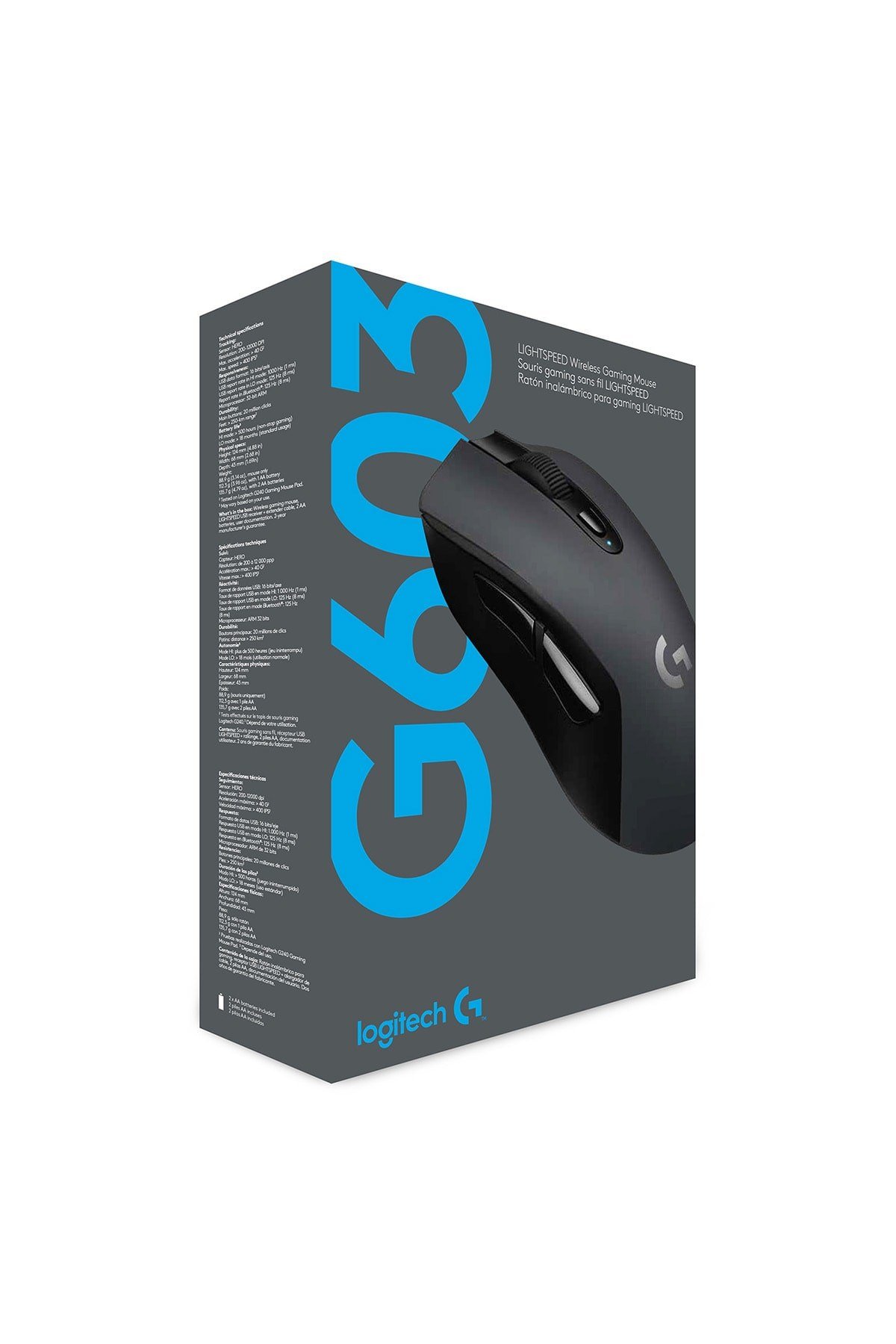 G G603 LIGHTSPEED 12.000 DPI 500 Saat Pil Ömrü Kablosuz Oyuncu Mouse - Siyah