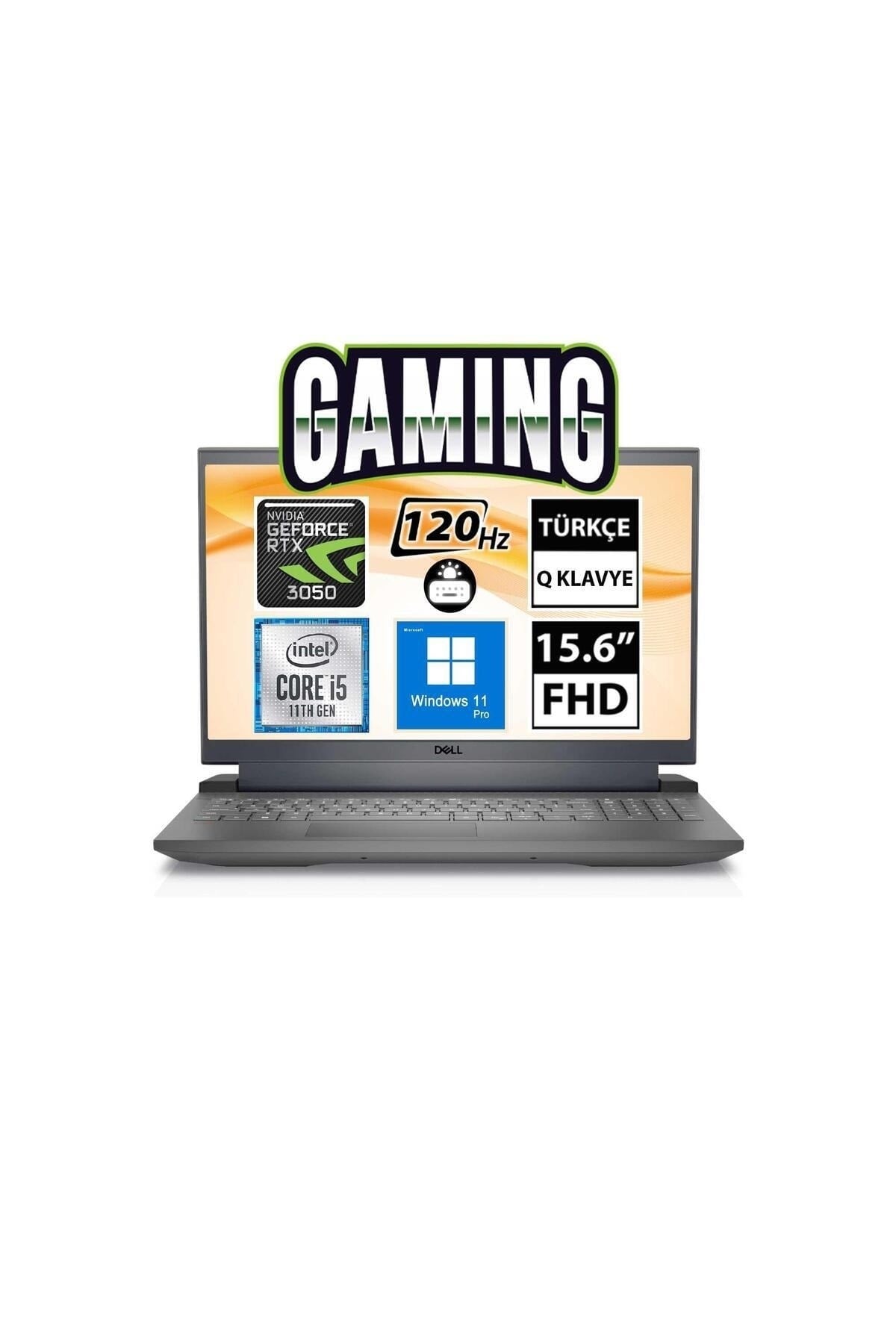 G15 5511 G1555112400U09 i5-11400H 8GB 512SSD RTX3050 15.6
