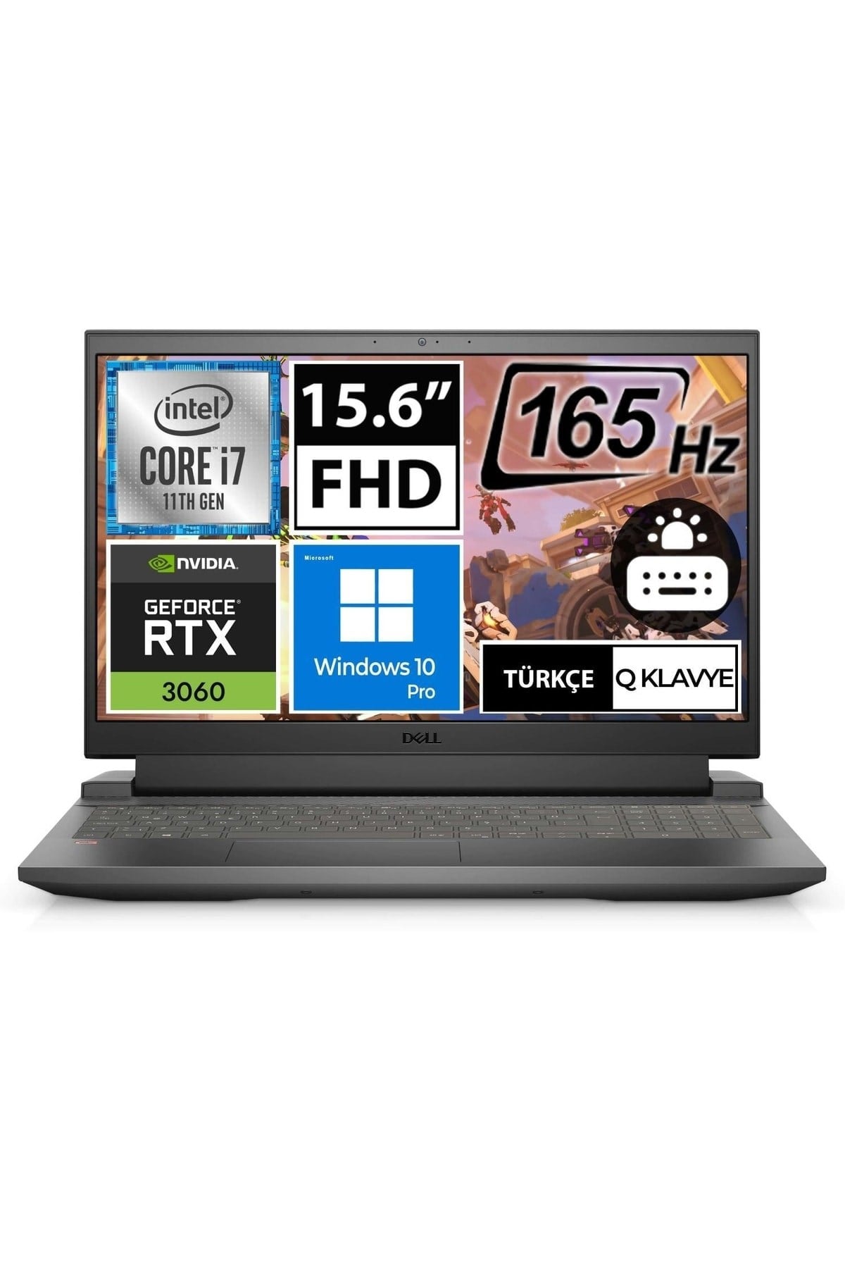 G15 5511 G55113600u11 I7-11800h 64gb 512ssd Rtx3060 15.6'' Fullhd W10p Taşınabilir Bilgisayar Uyumlu
