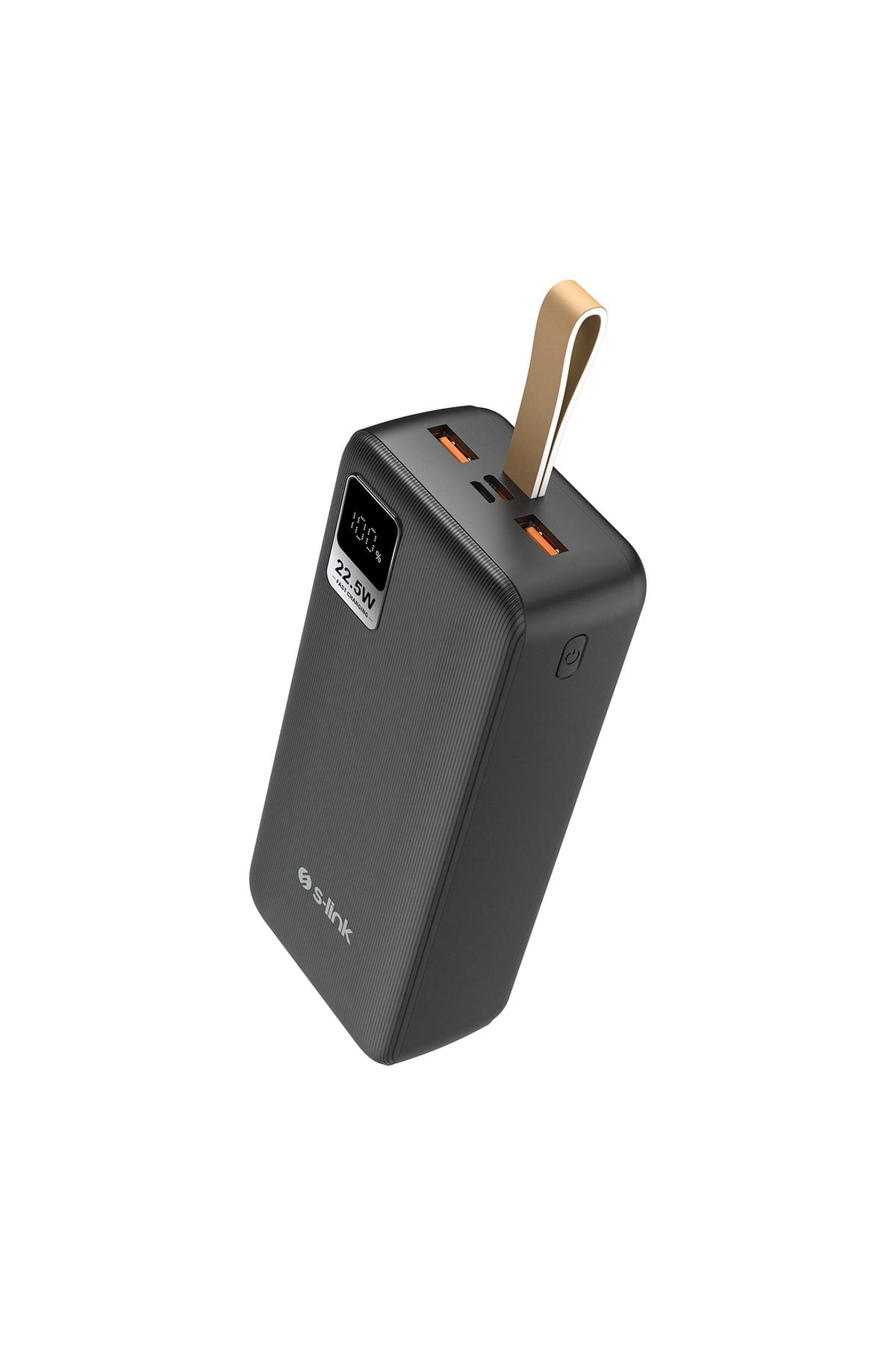 G330 30000mAh Micro+Type-C+USB 18W Siyah LCD Taşınabilir Pil Şarj Cihazı Powerbank