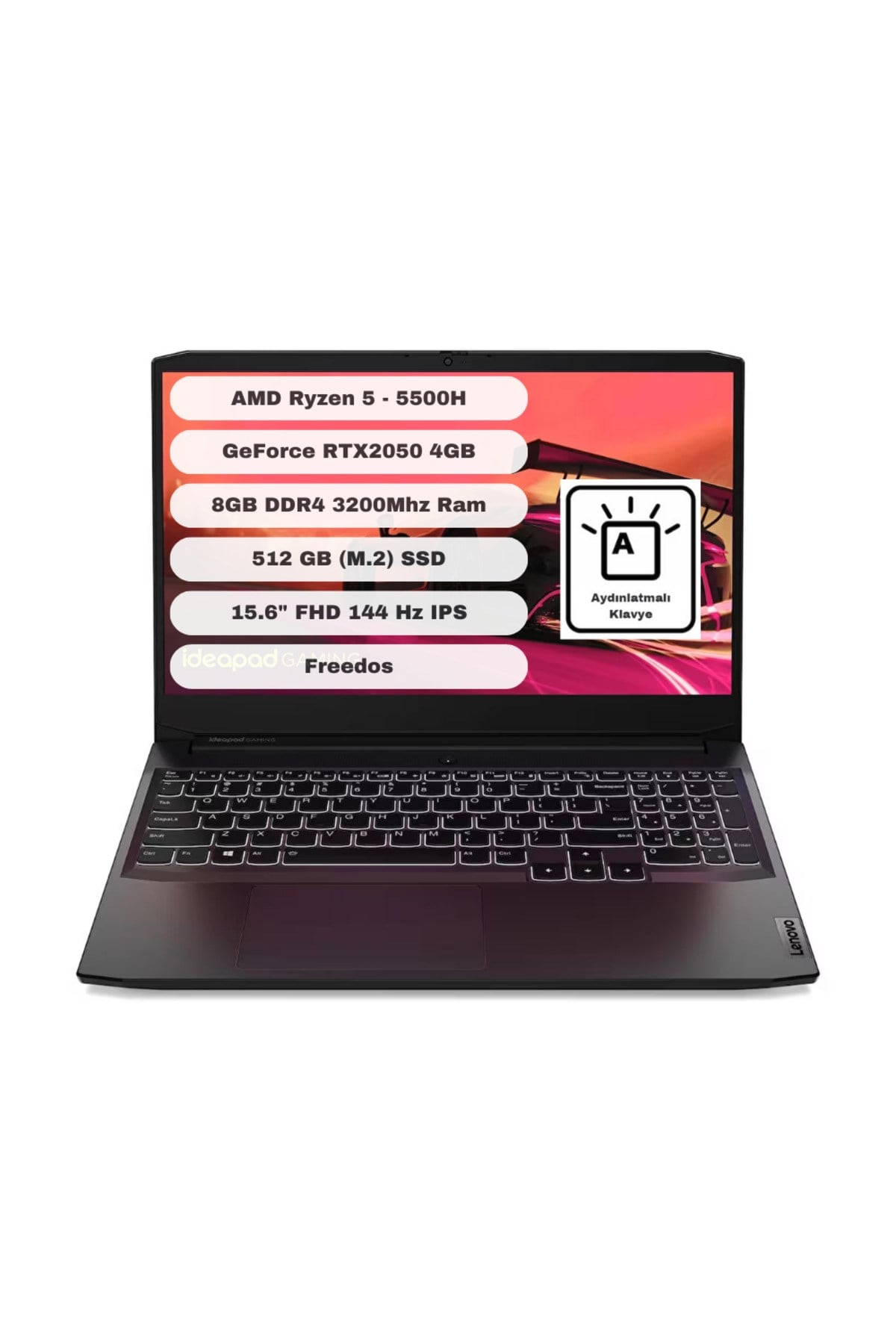 Gamıng 3 15ach6 82k202brtx R5-5500h 8gb 512gb Ssd 4gb Rtx2050 15.6