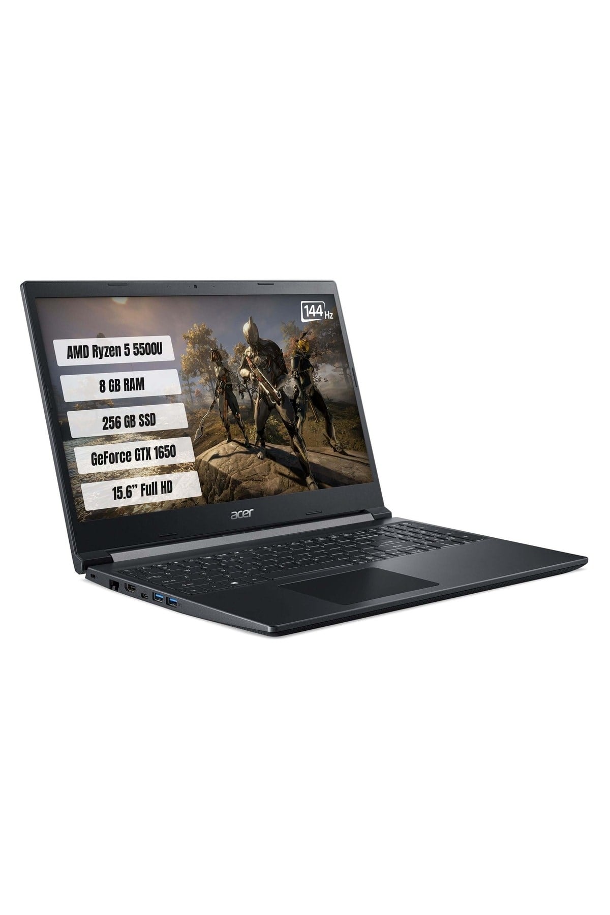 Gaming Aspire7 A715-42g R5 5500u 8gb 256gb Ssd Gtx1650 144hz Dos 15.6 Fhd Notebook Nh.qbfey.007