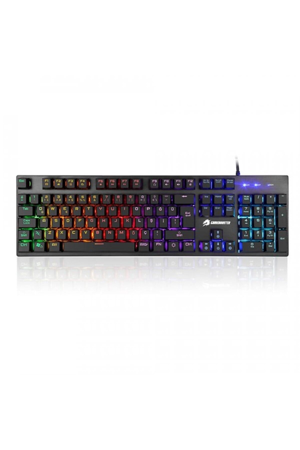 Gb-g76k Usb Q Trk Rainbow Aydınlatmalı Semi-mechanical Siyah Gaming Klavye