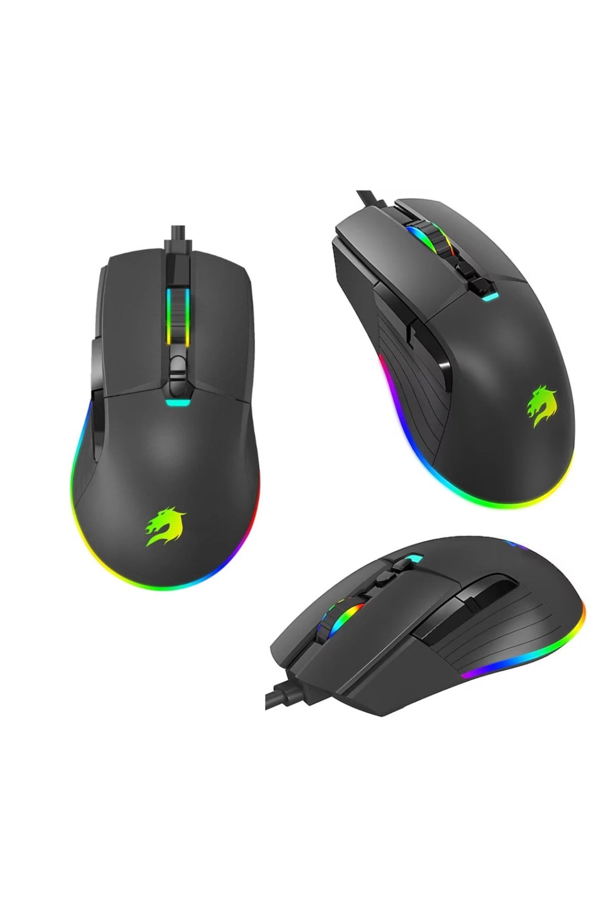 GB-M12 USB Kablolu 12800dpi Beyaz Aydınlatmalı Oyuncu Mouse