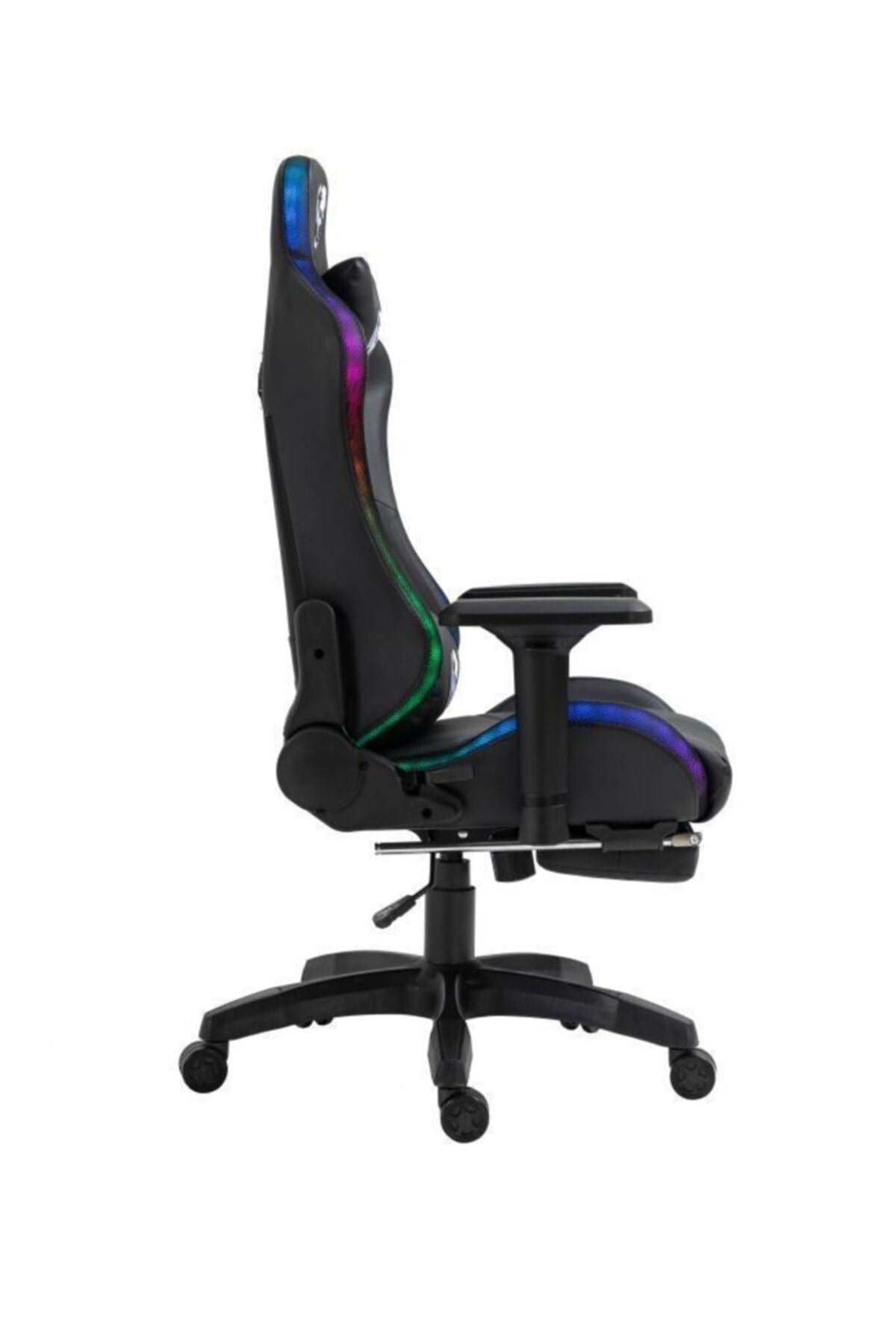 Gc3001b Masajlı,rgb,4d Kolçaklı,ayak Destekli Oyuncu Koltuğu, Siyah