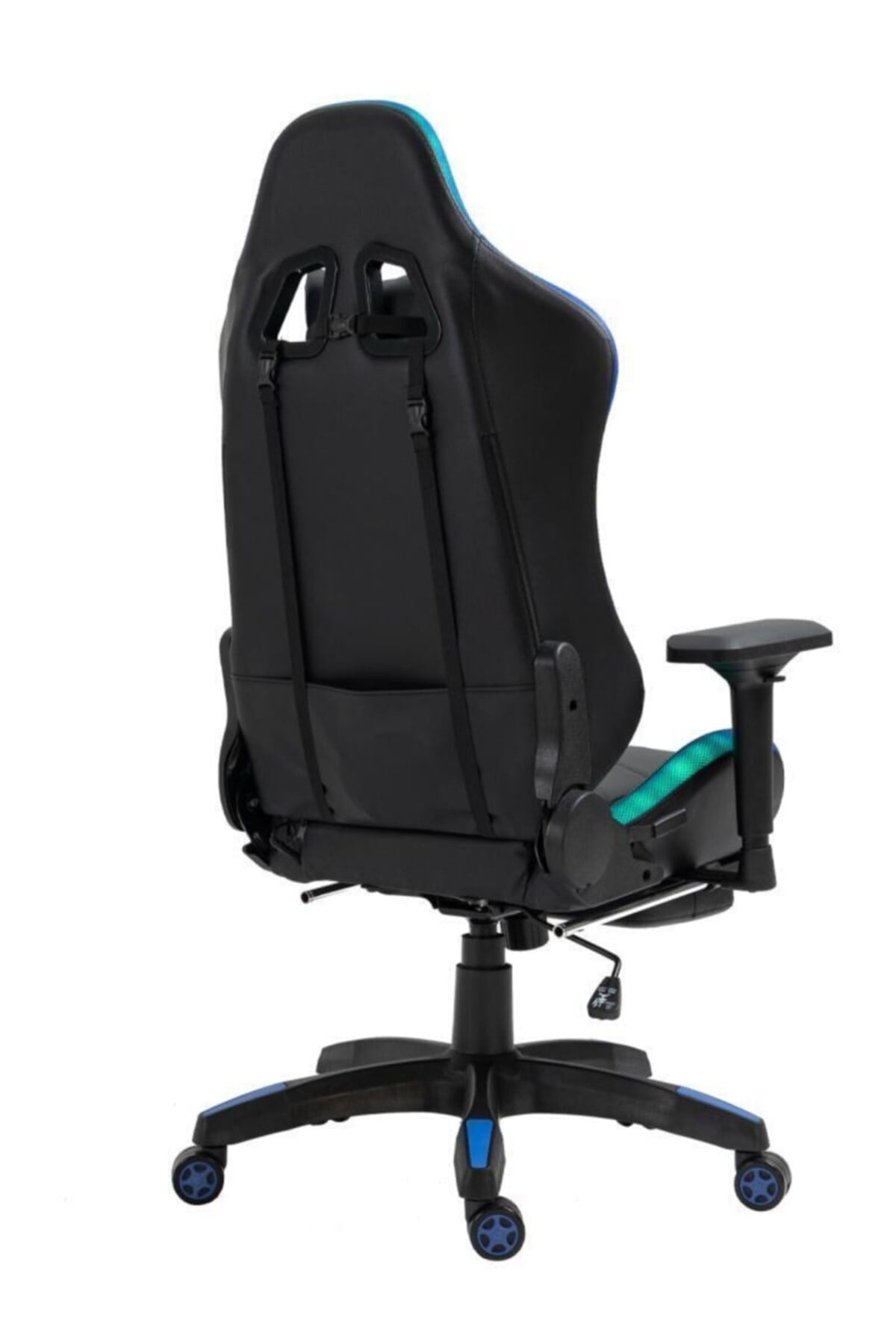 Gc3001bb Masajlı,rgb,4d Kolçaklı,ayak Destekli Oyuncu Koltuğu, Mavi- Siyah