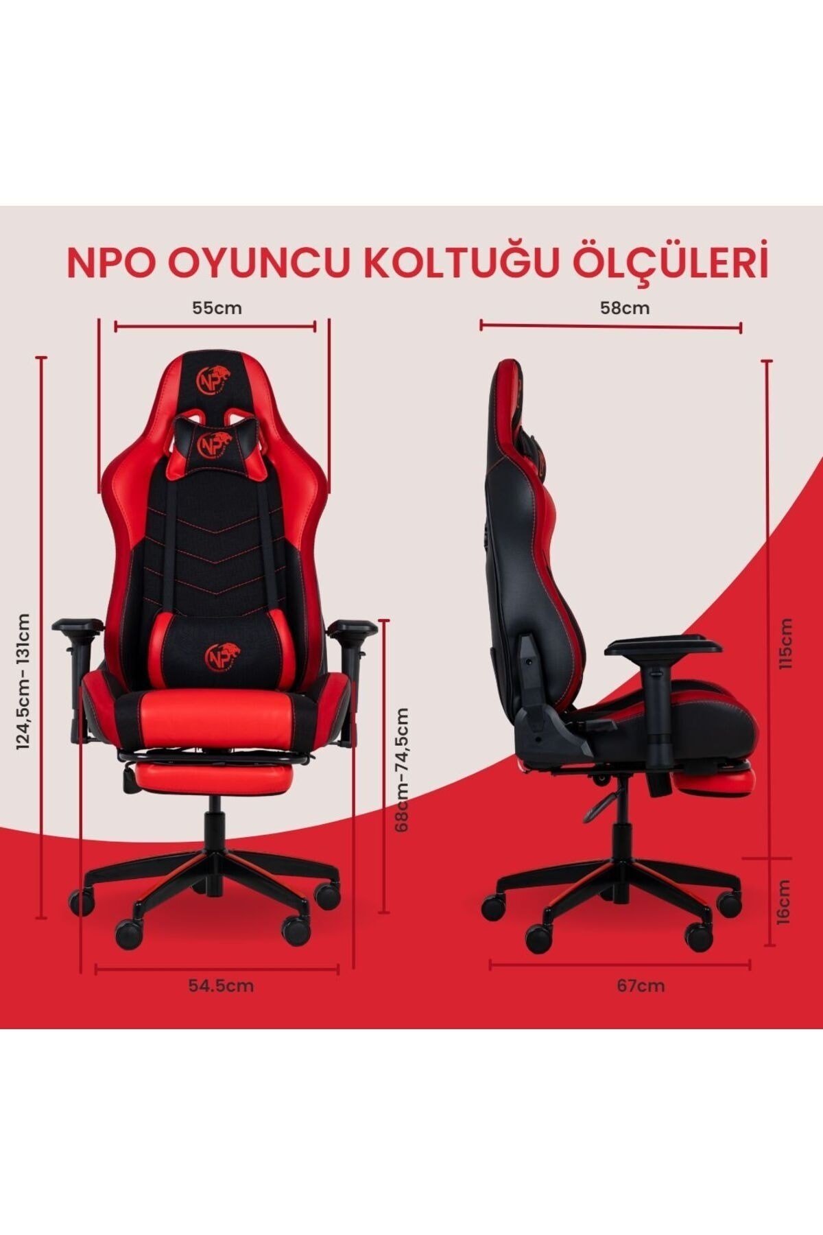 Gc3001br Masajlı,rgb,4d Kolçaklı,ayak Destekli Oyuncu Koltuğu, Kırmızı- Siyah