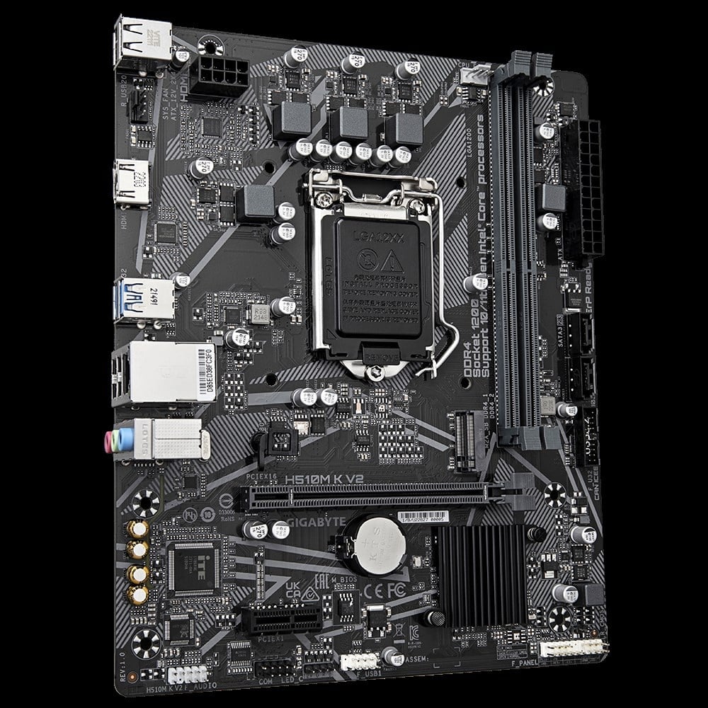 GIGABYTE H510M-K-V2 H470 DDR4 (Vga Yok) GLan mATX HDMI M2 USB3.2 1200Pv2 Anakart