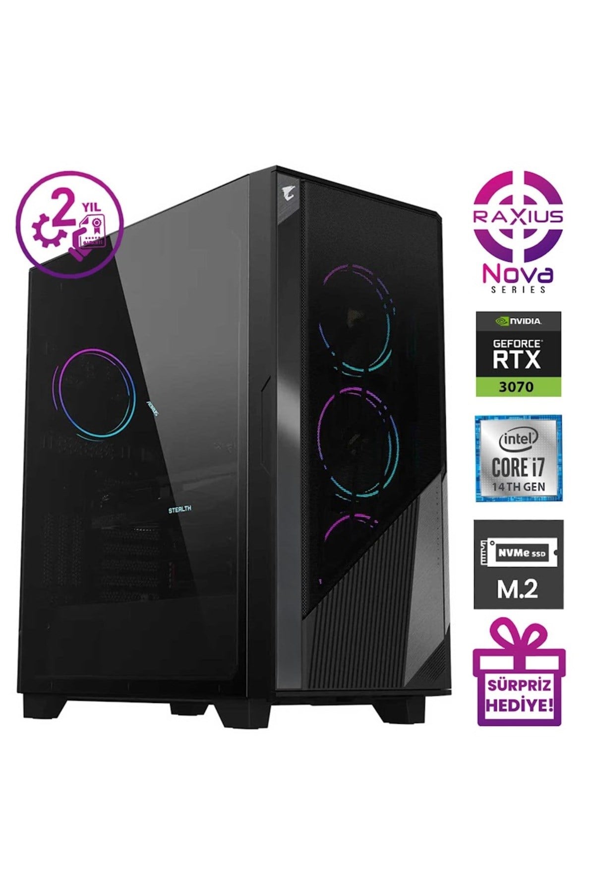 Gigabyte Stealth Gsr1 I7 3070-147kf30 I7-14700kf 64gb 2tbssd 2tbssd Rtx3070 W11p Gaming Masaü