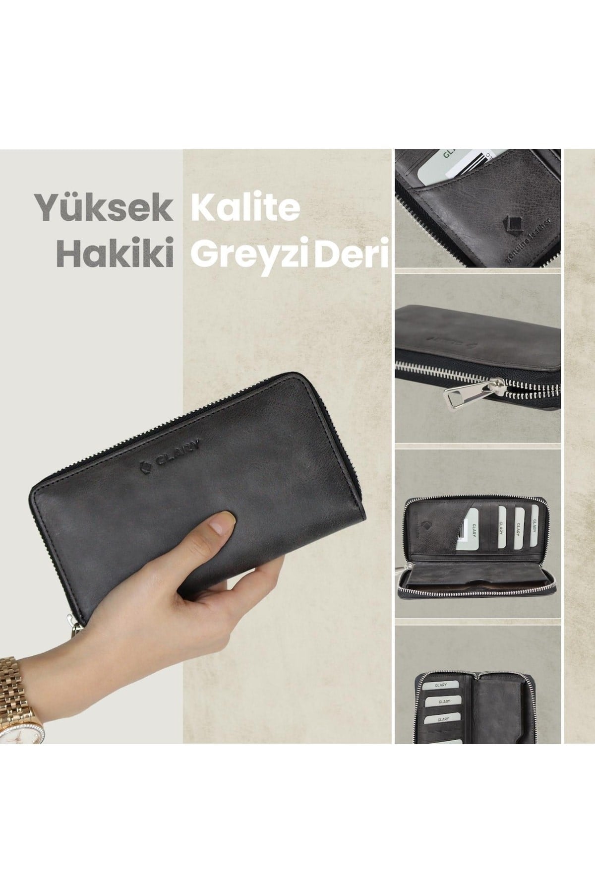 Gl100blc Telefon Bölmeli 1.sınıf Kalite Hakiki Deri(genuine Leather) Portmone Unisex Cüzdan-si