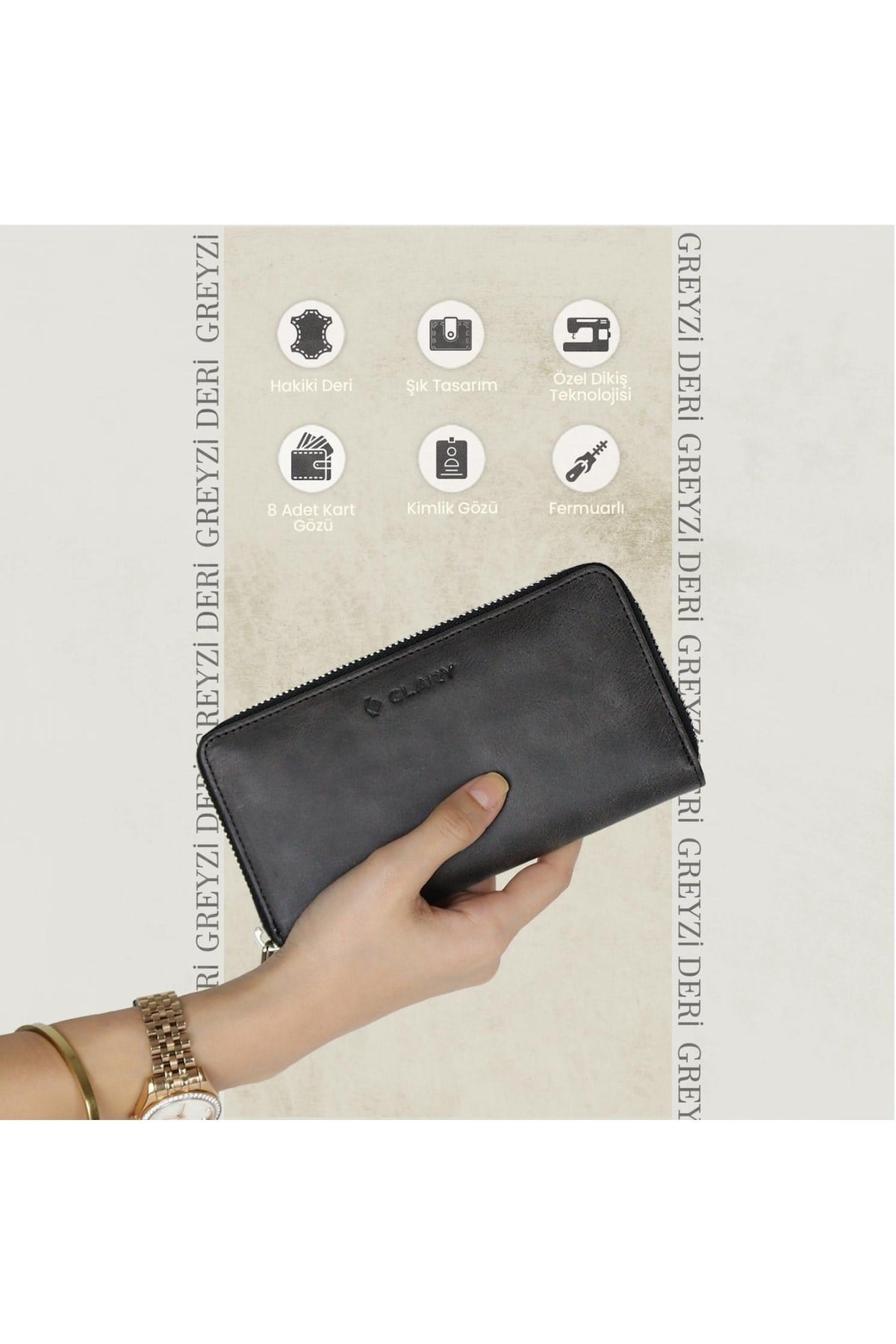 Gl100blc Telefon Bölmeli 1.sınıf Kalite Hakiki Deri(genuine Leather) Portmone Unisex Cüzdan-si