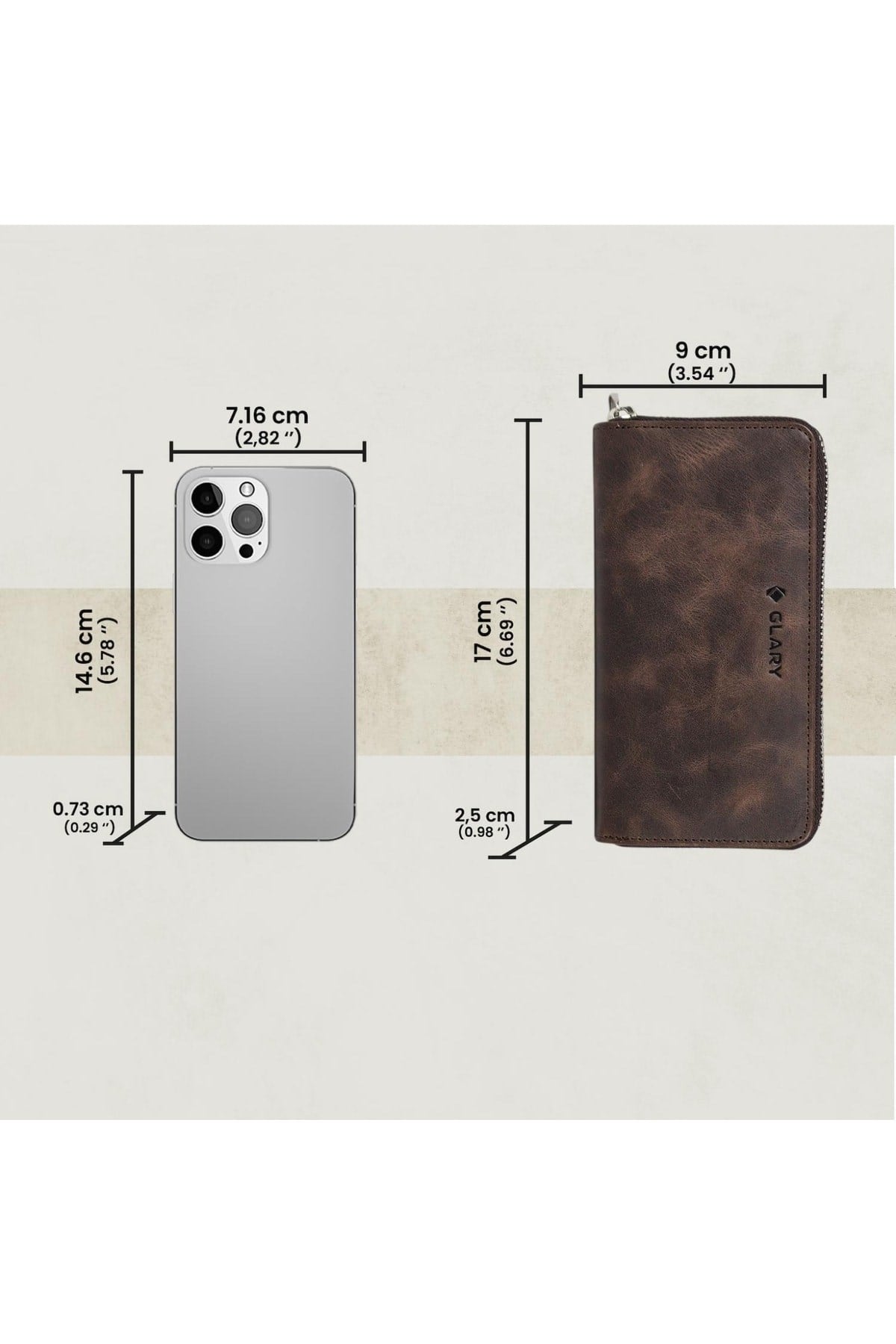 Gl100brw Telefon Bölmeli 1.sınıf Kalite Hakiki Deri(genuine Leather) Portmone Unisex Cüzdan-ka