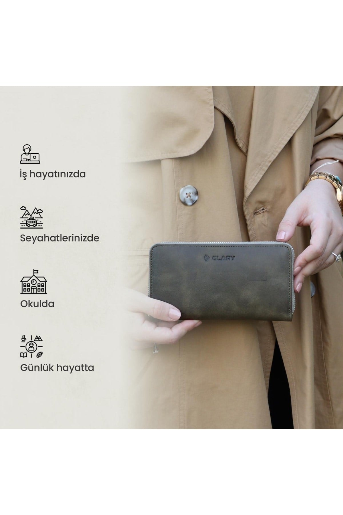 Gl100kh Telefon Bölmeli 1.sınıf Kalite Hakiki Deri(genuine Leather) Portmone Unisex Cüzdan-hak