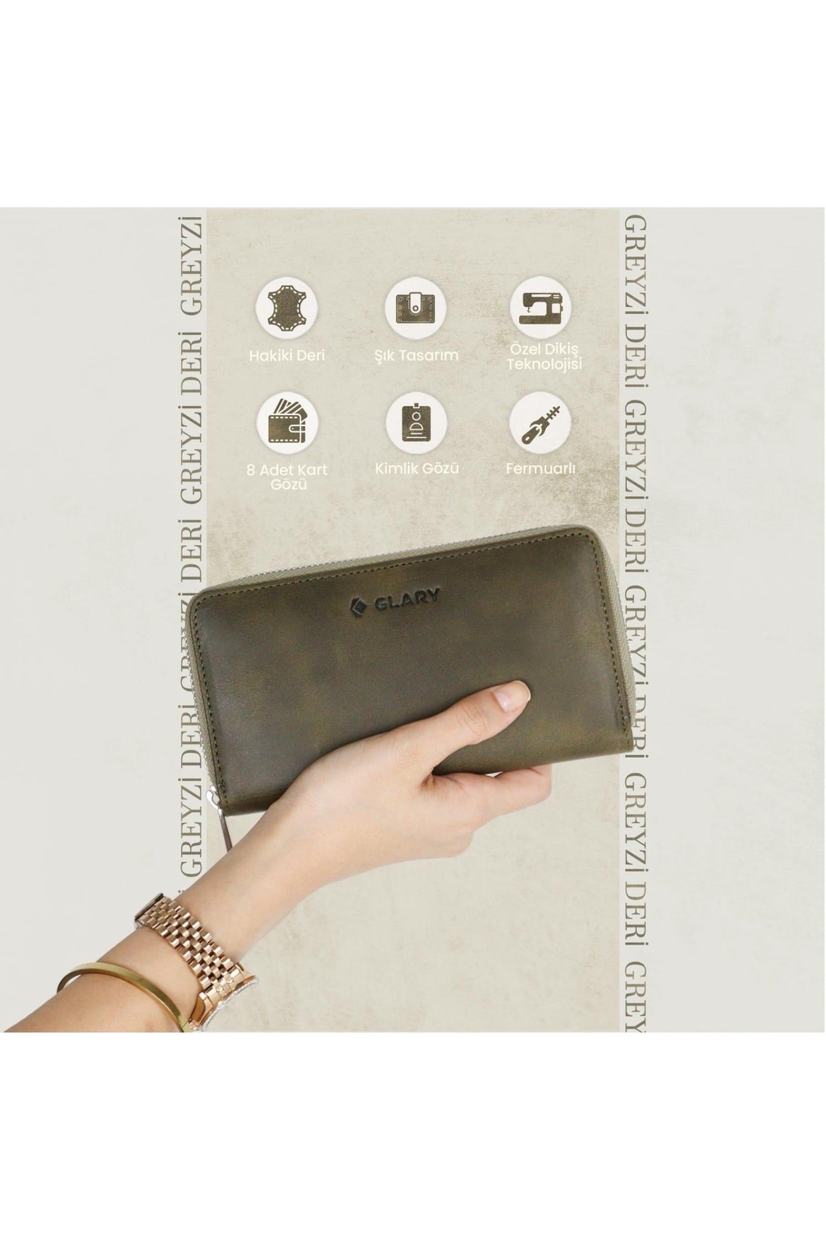 Gl100kh Telefon Bölmeli 1.sınıf Kalite Hakiki Deri(genuine Leather) Portmone Unisex Cüzdan-hak