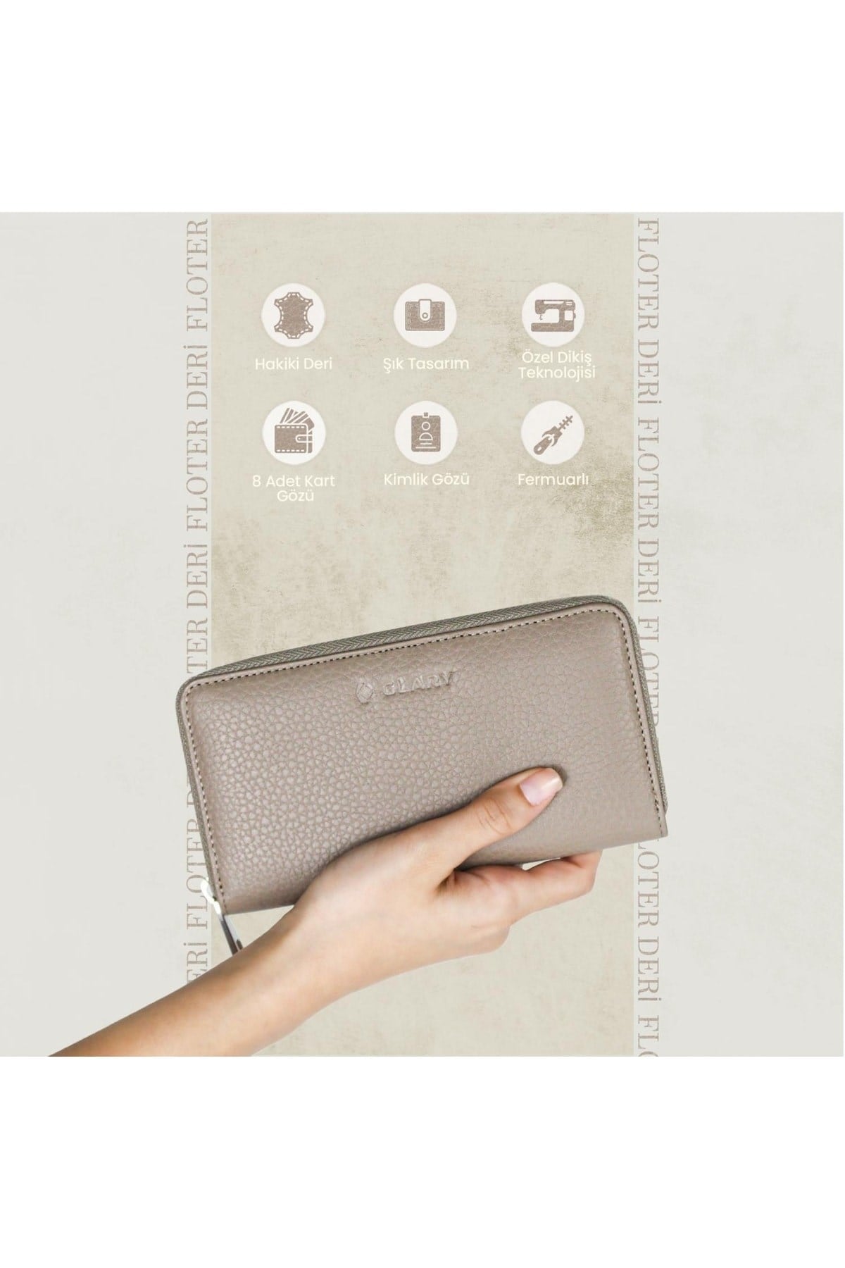 Gl100mp Telefon Bölmeli 1.sınıf Kalite Hakiki Deri(genuine Leather) Portmone Unisex Cüzdan-viz