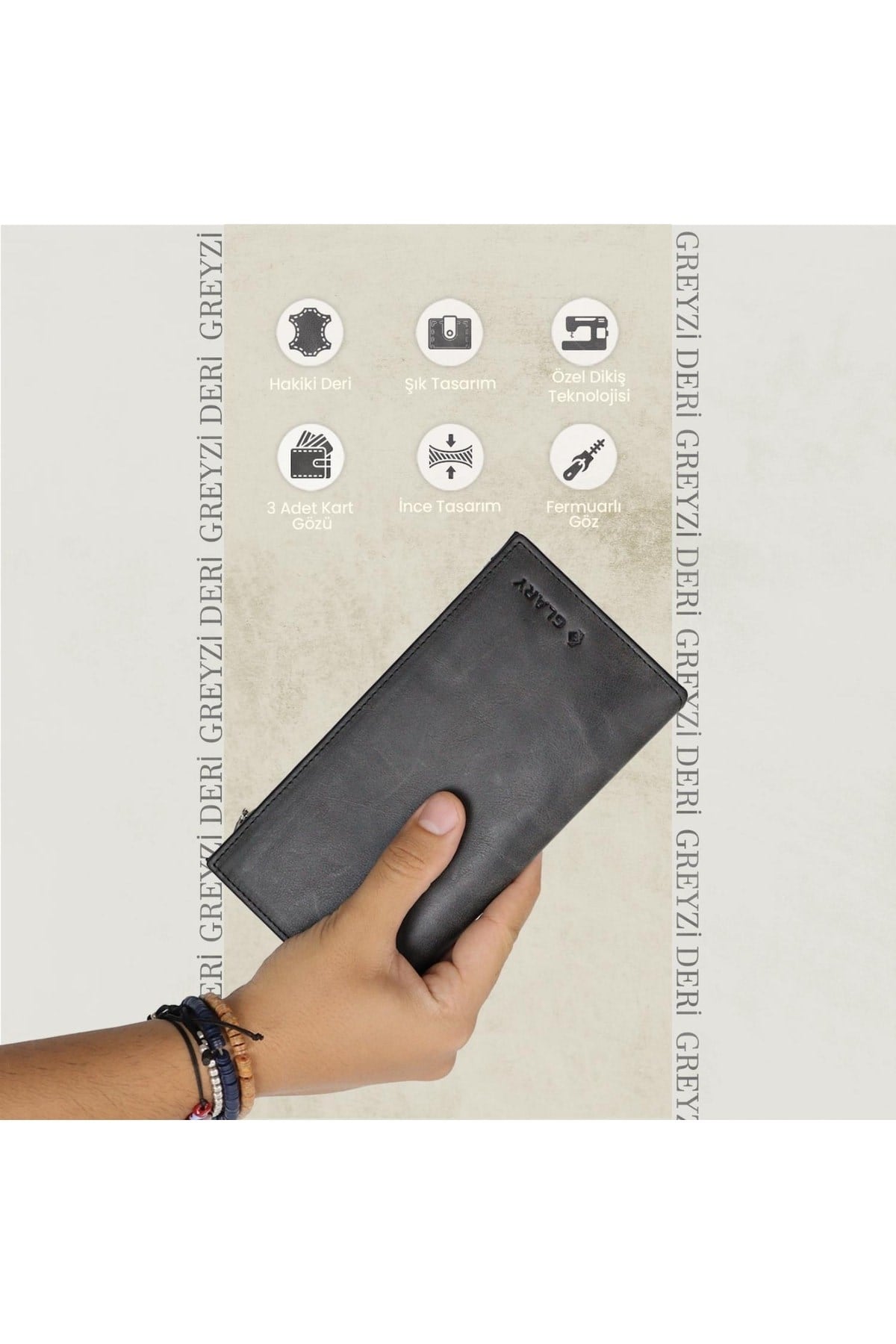 Gl101blc Telefon Bölmeli 1.sınıf Kalite Hakiki Deri(genuine Leather) Portmone Unisex Cüzdan-si