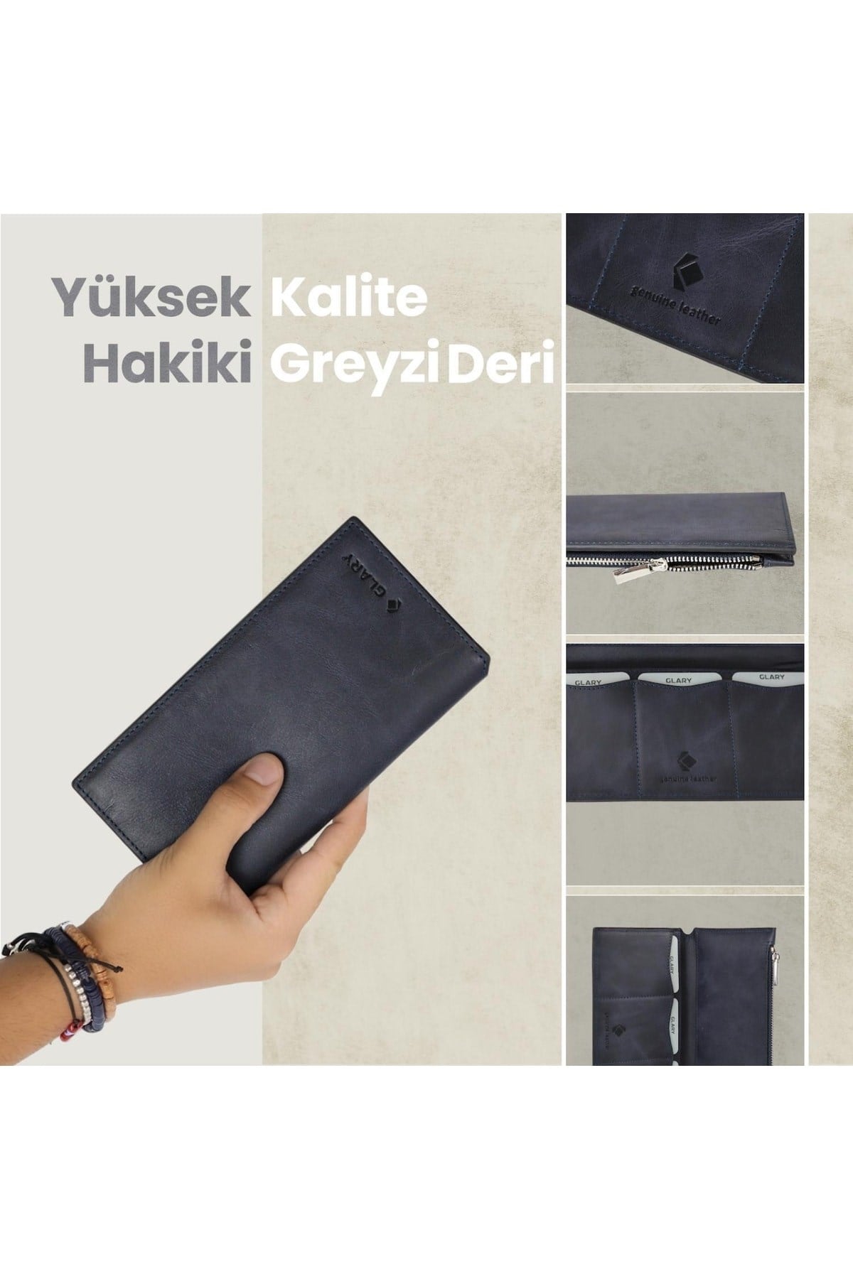Gl101db Telefon Bölmeli 1.sınıf Kalite Hakiki Deri(genuine Leather) Portmone Unisex Cüzdan-lac