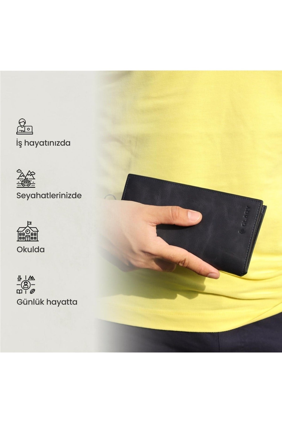 Gl101db Telefon Bölmeli 1.sınıf Kalite Hakiki Deri(genuine Leather) Portmone Unisex Cüzdan-lac