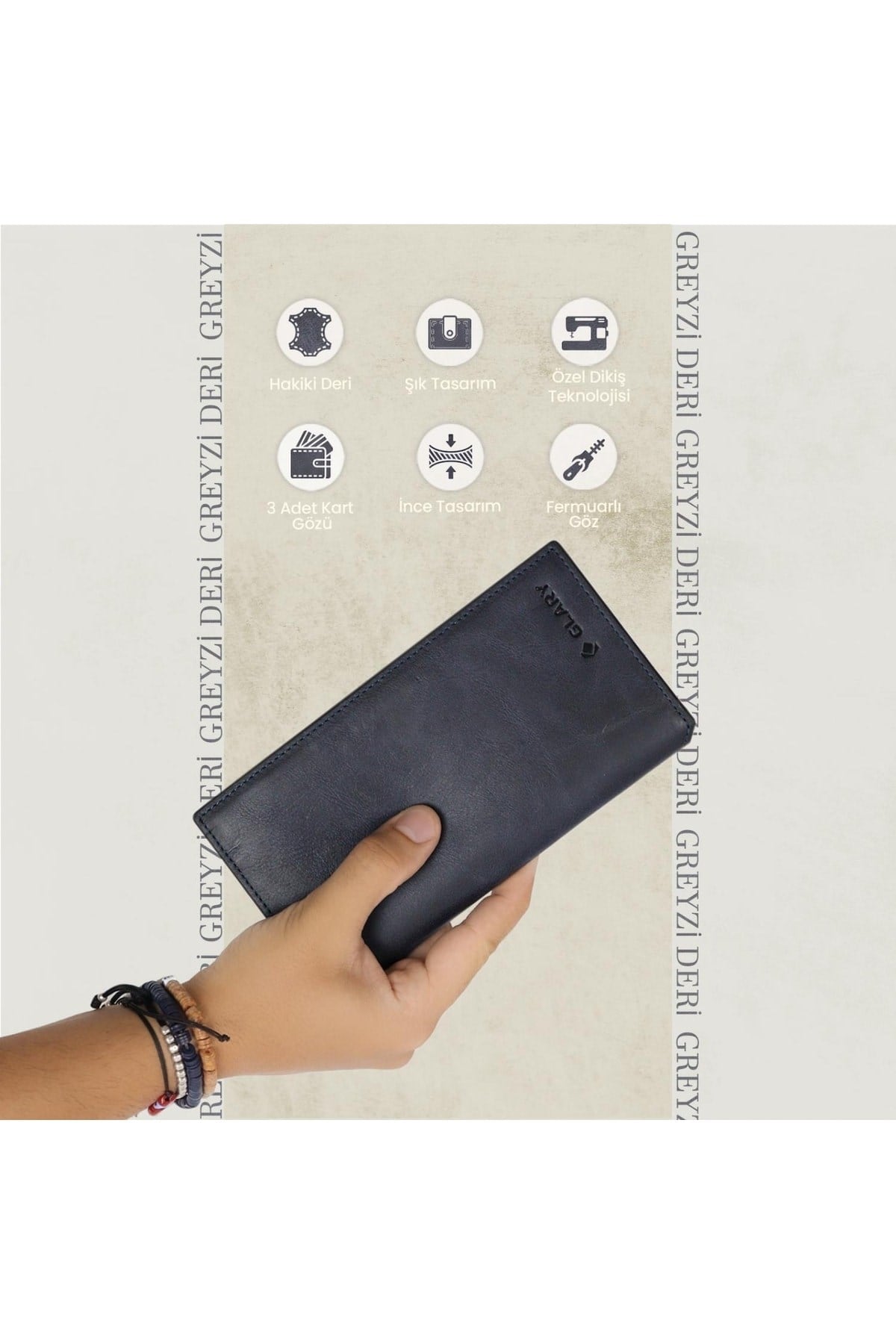 Gl101db Telefon Bölmeli 1.sınıf Kalite Hakiki Deri(genuine Leather) Portmone Unisex Cüzdan-lac
