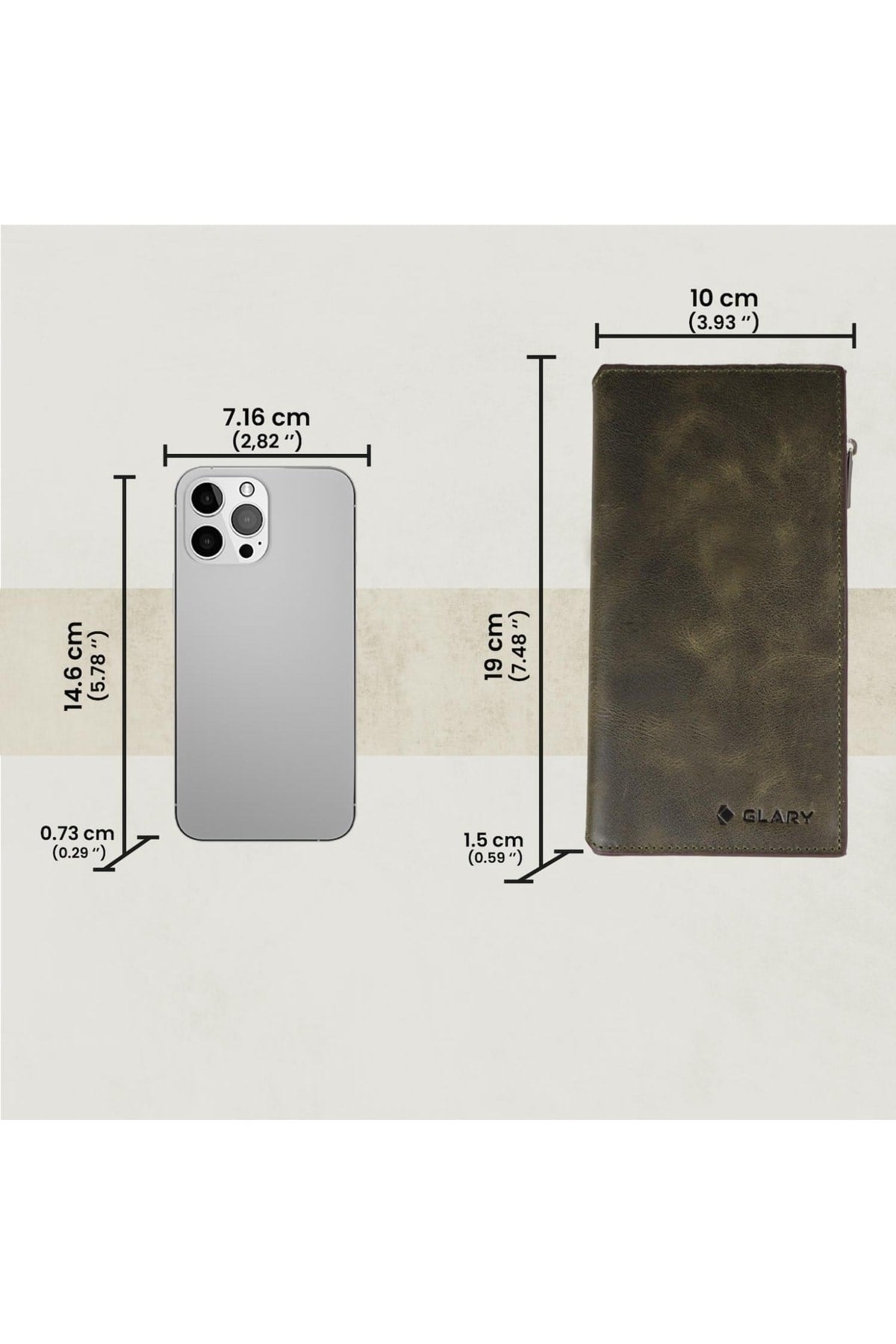 Gl101kh Telefon Bölmeli 1.sınıf Kalite Hakiki Deri(genuine Leather) Portmone Unisex Cüzdan-hak