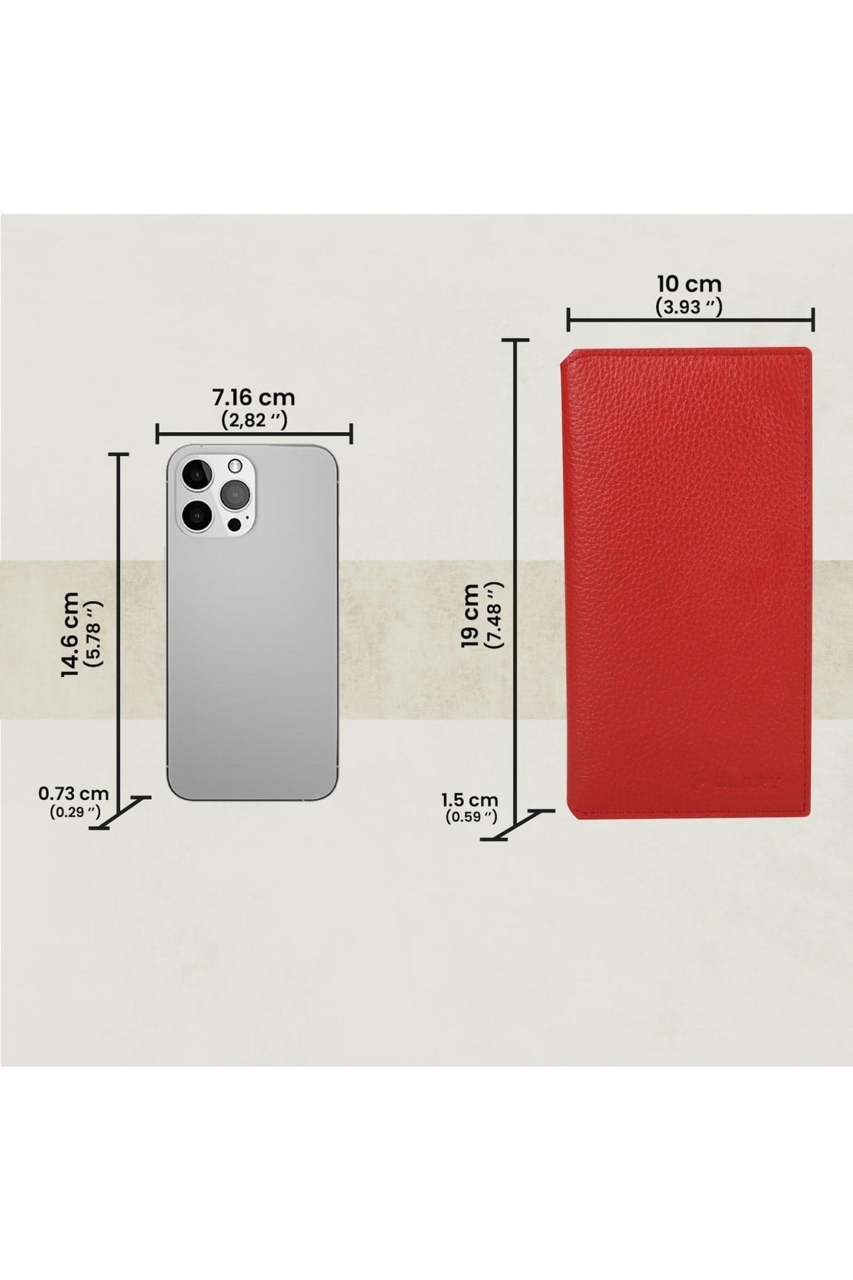 Gl101rd Telefon Bölmeli 1.sınıf Kalite Hakiki Deri(genuine Leather) Portmone Unisex Cüzdan-kır