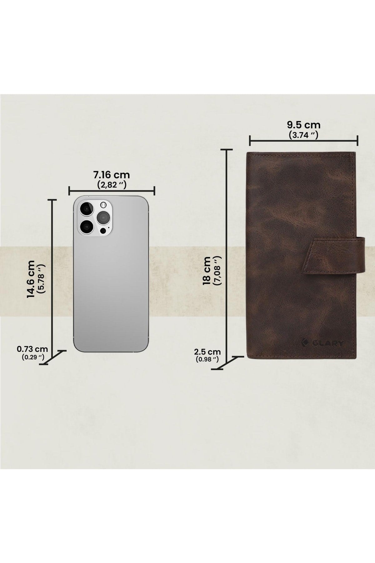 Gl102brw Telefon Bölmeli 1.sınıf Kalite Hakiki Deri(genuine Leather) Portmone Unisex Cüzdan-ka