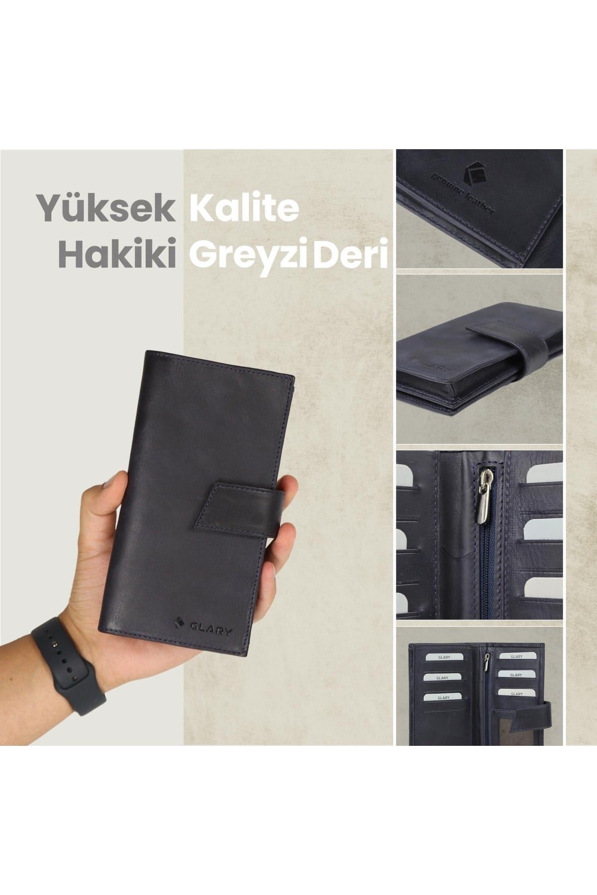 Gl102db Telefon Bölmeli 1.sınıf Kalite Hakiki Deri(genuine Leather) Portmone Unisex Cüzdan-lac