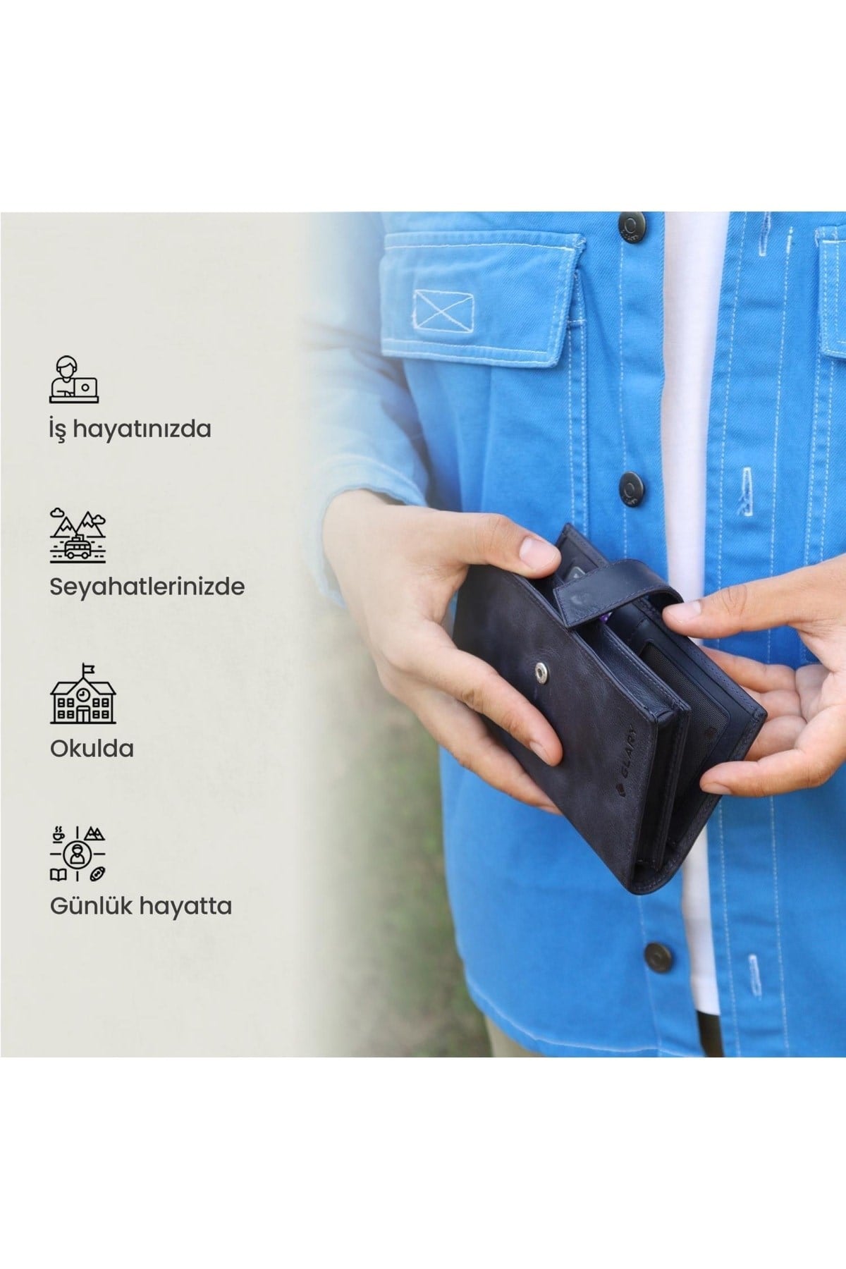 Gl102db Telefon Bölmeli 1.sınıf Kalite Hakiki Deri(genuine Leather) Portmone Unisex Cüzdan-lac