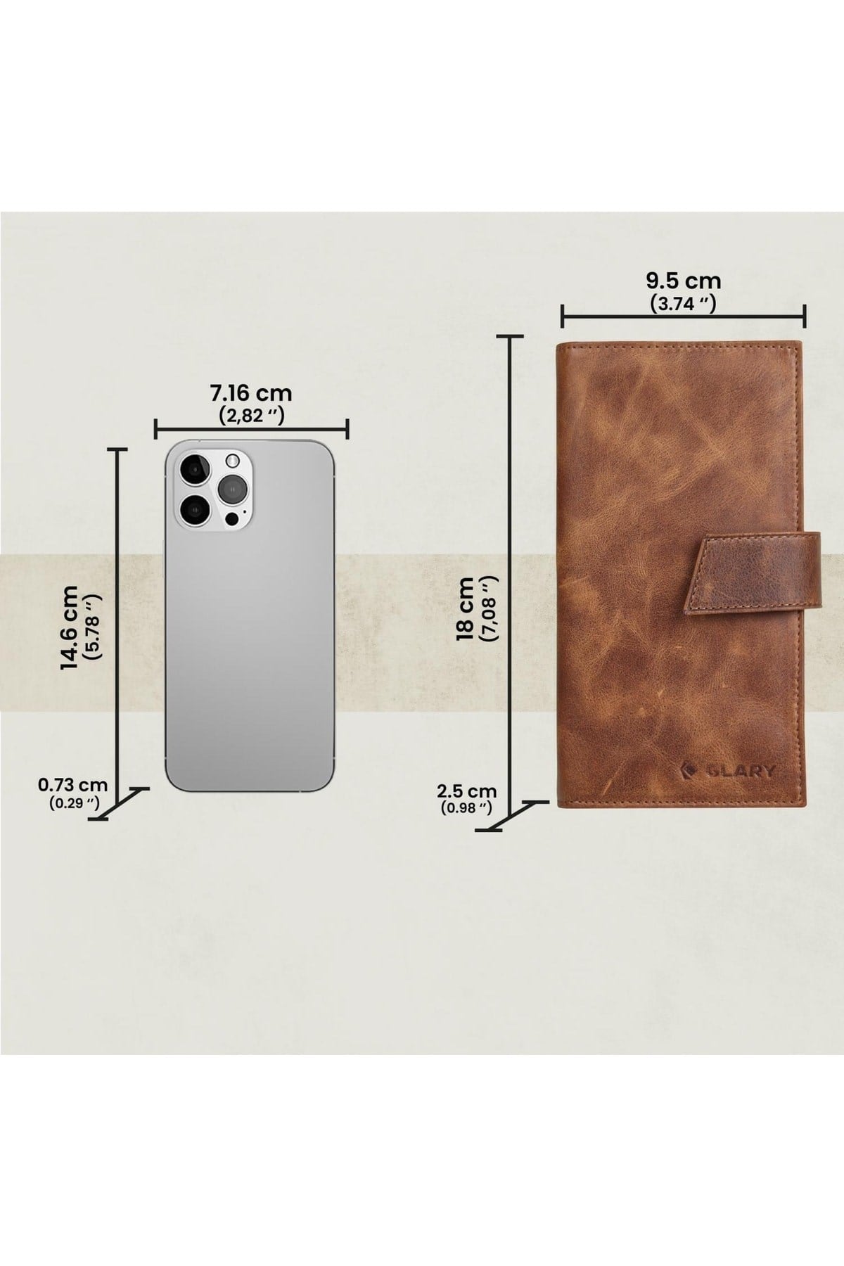 Gl102gng Telefon Bölmeli 1.sınıf Kalite Hakiki Deri(genuine Leather) Portmone Unisex Cüzdan-ta