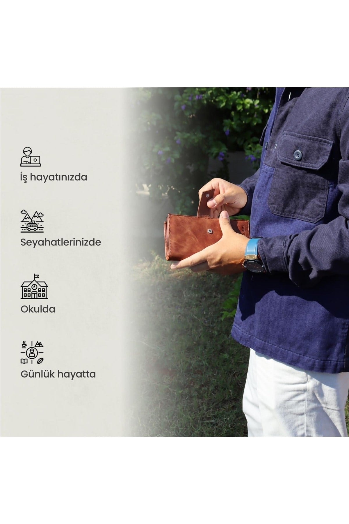 Gl102gng Telefon Bölmeli 1.sınıf Kalite Hakiki Deri(genuine Leather) Portmone Unisex Cüzdan-ta