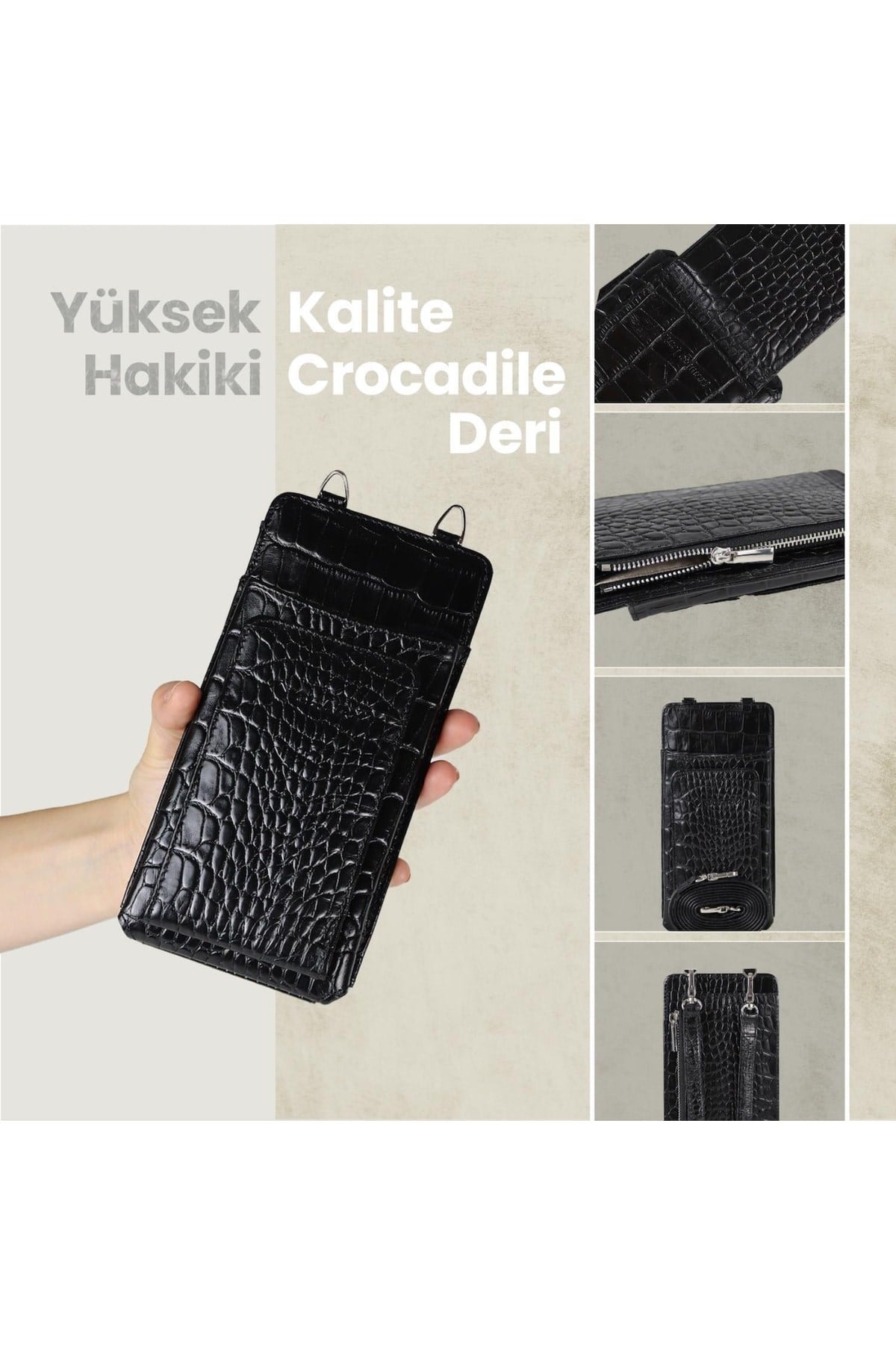 Gl200blc 1.sınıf Kalite Hakiki Deri Portmone Unisex Boyun Askılı Pasaport Ve Telefon Cüzdanı-s
