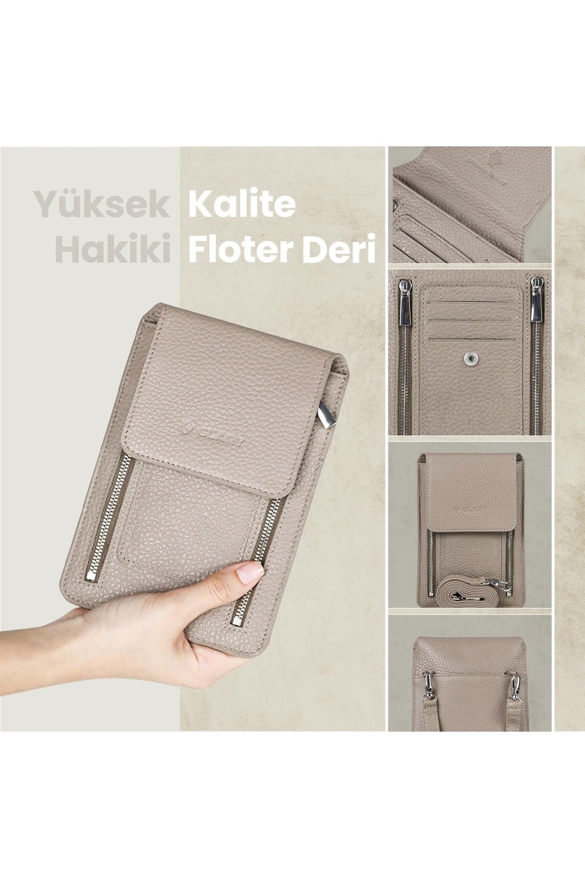 Gl201mp 1.sınıf Kalite Hakiki Deri Portmone Unisex Boyun Askılı Pasaport Ve Telefon Cüzdanı-vi