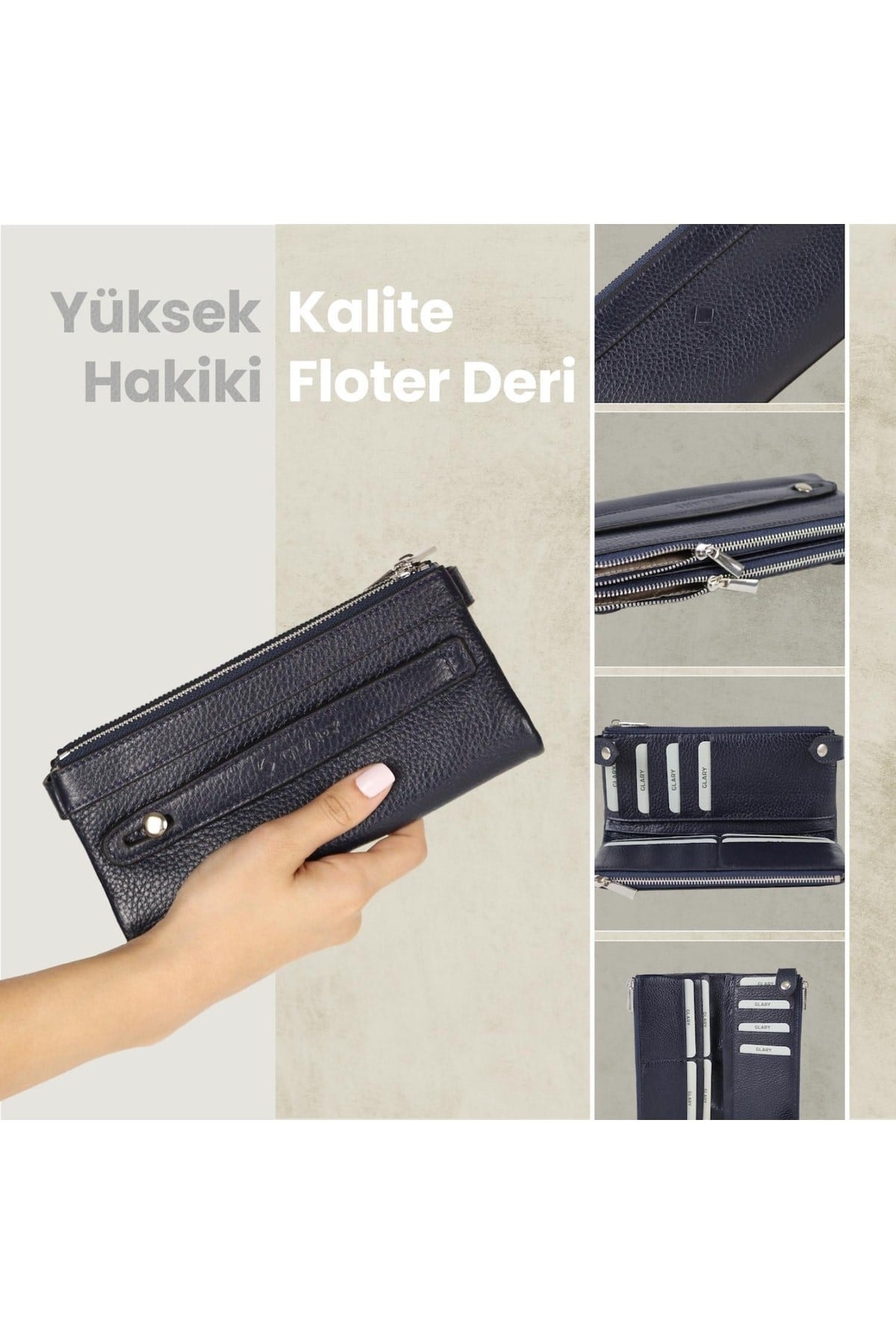 Gl202db 1.sınıf Kalite Hakiki Deri Portmone Unisex Boyun Askılı Pasaport Ve Telefon Cüzdanı-la