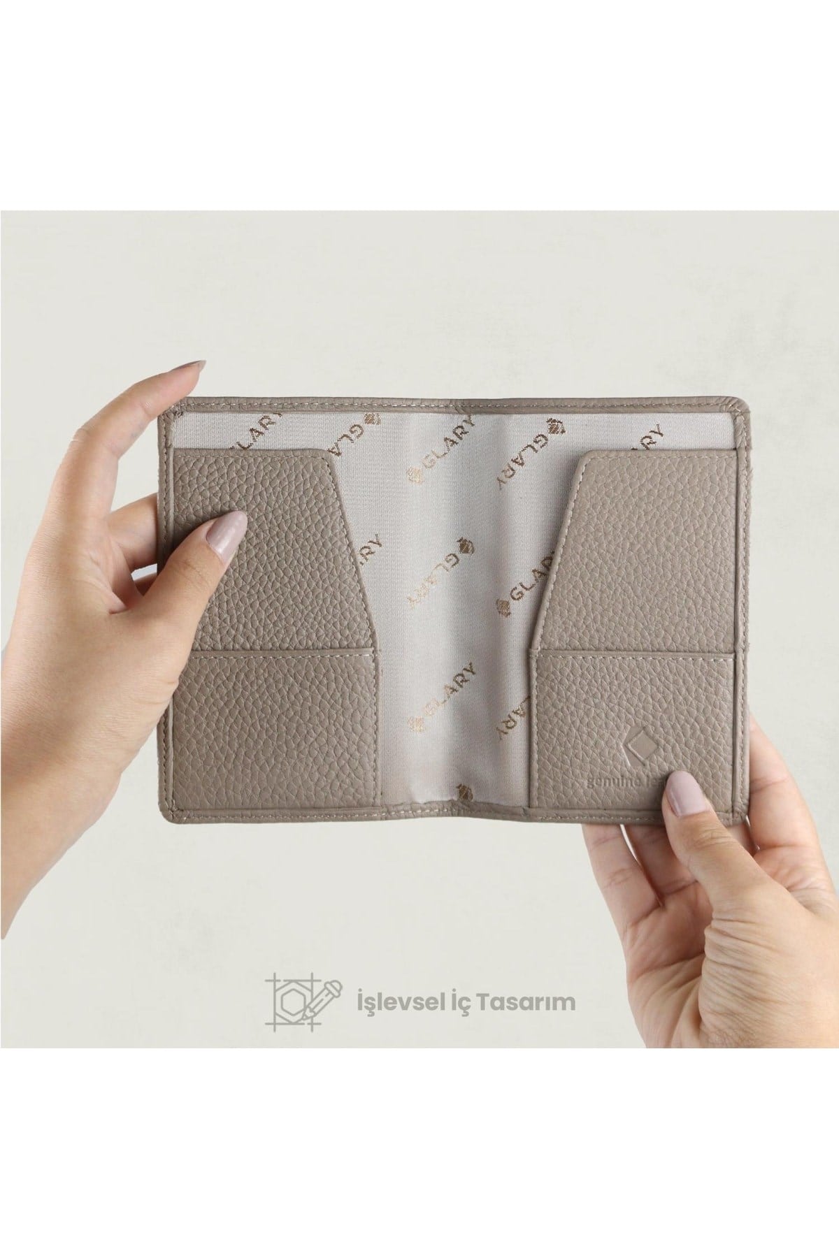 Gl203mp 1.sınıf Kalite Hakiki Deri (genuine Leather) Portmone Unisex Pasaport Cüzdanı-vizon