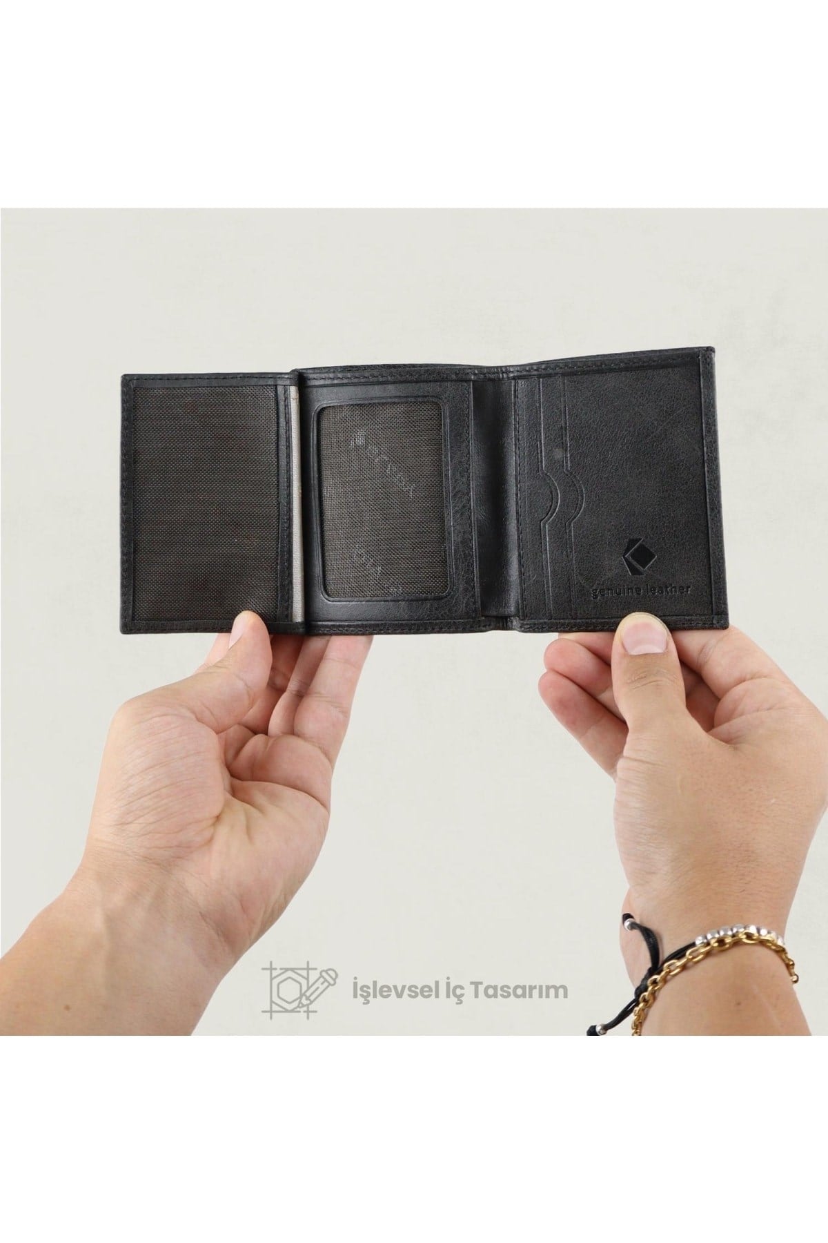 Gl300blc 1.sınıf Kalite Hakiki Deri (genuine Leather) Portmone Erkek Cüzdan-siyah