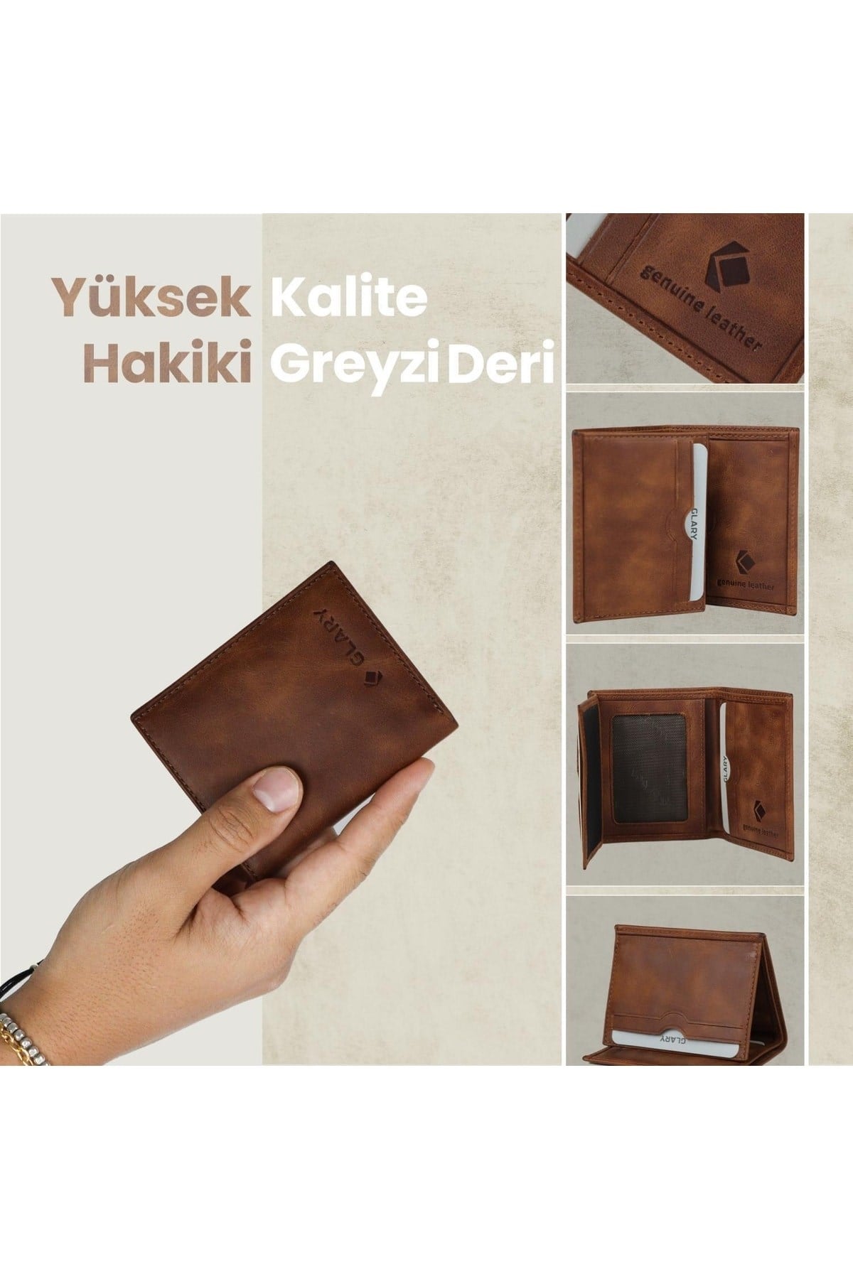 Gl300gng 1.sınıf Kalite Hakiki Deri (genuine Leather) Portmone Erkek Cüzdan-taba