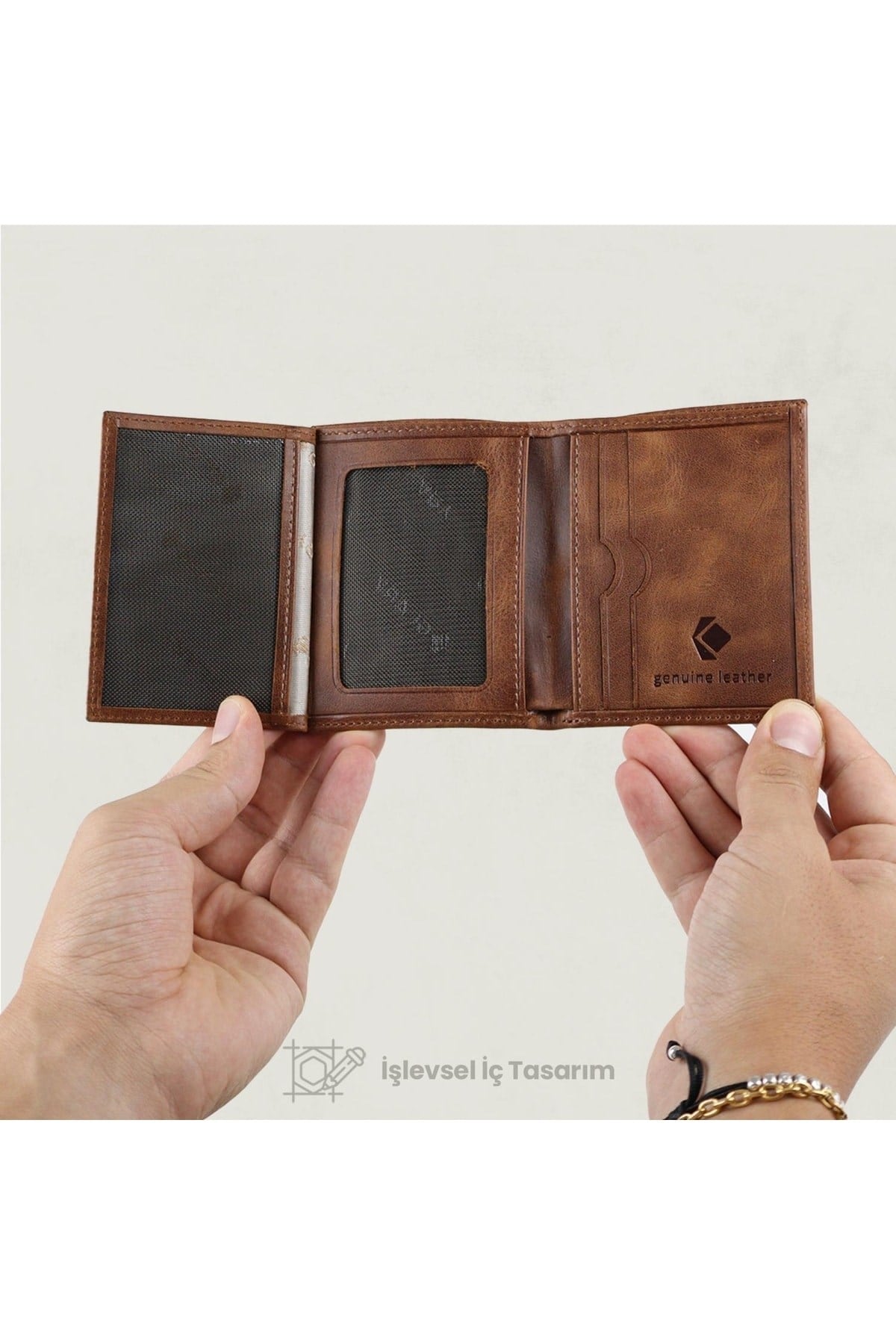Gl300gng 1.sınıf Kalite Hakiki Deri (genuine Leather) Portmone Erkek Cüzdan-taba